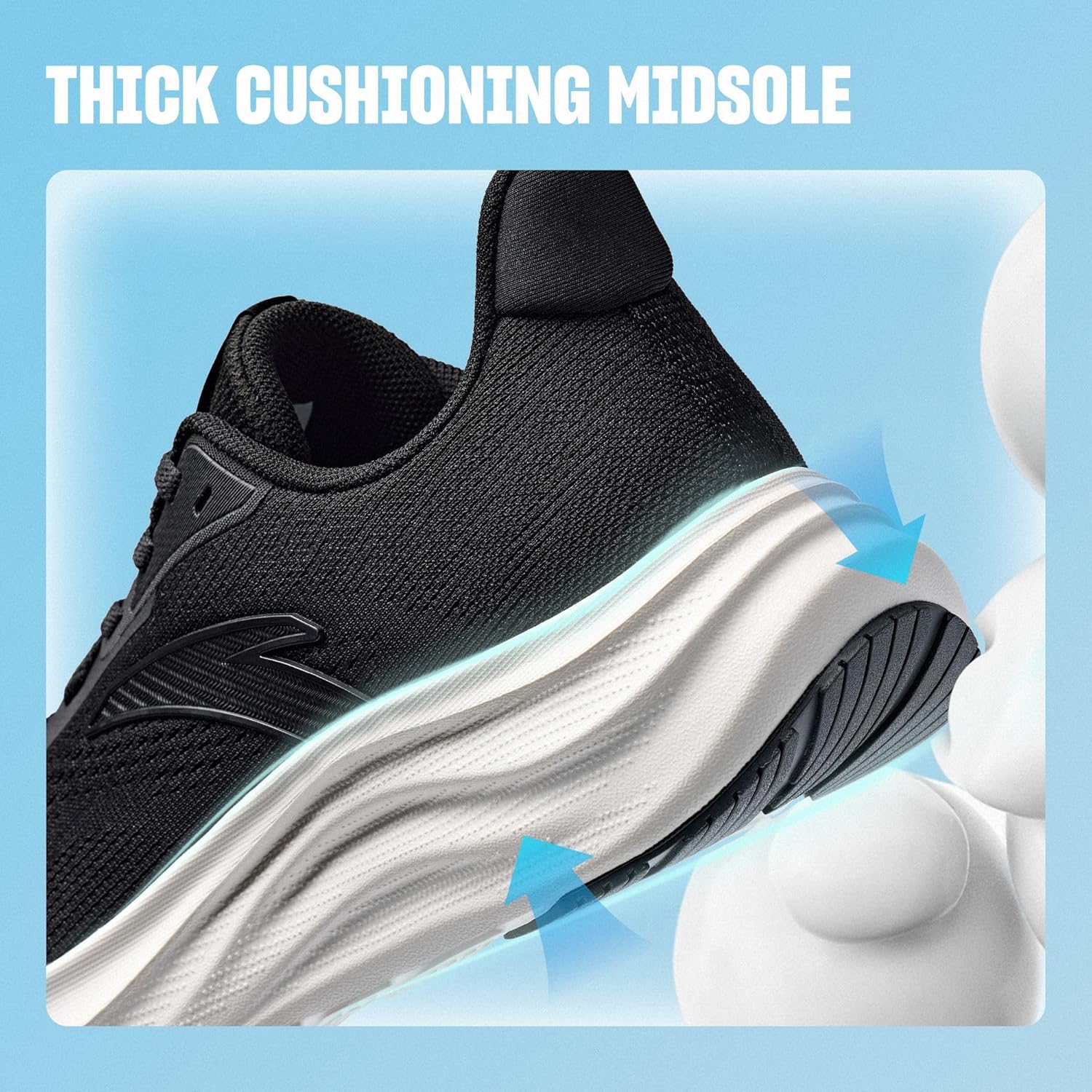 ANTA Women’s Running Shoes, Lightweight Cushioned Breathable Sneakers, Comfortable Trainers with Slip Resistant Outsole for Jogging, Workout, Daily Walking - Image 5