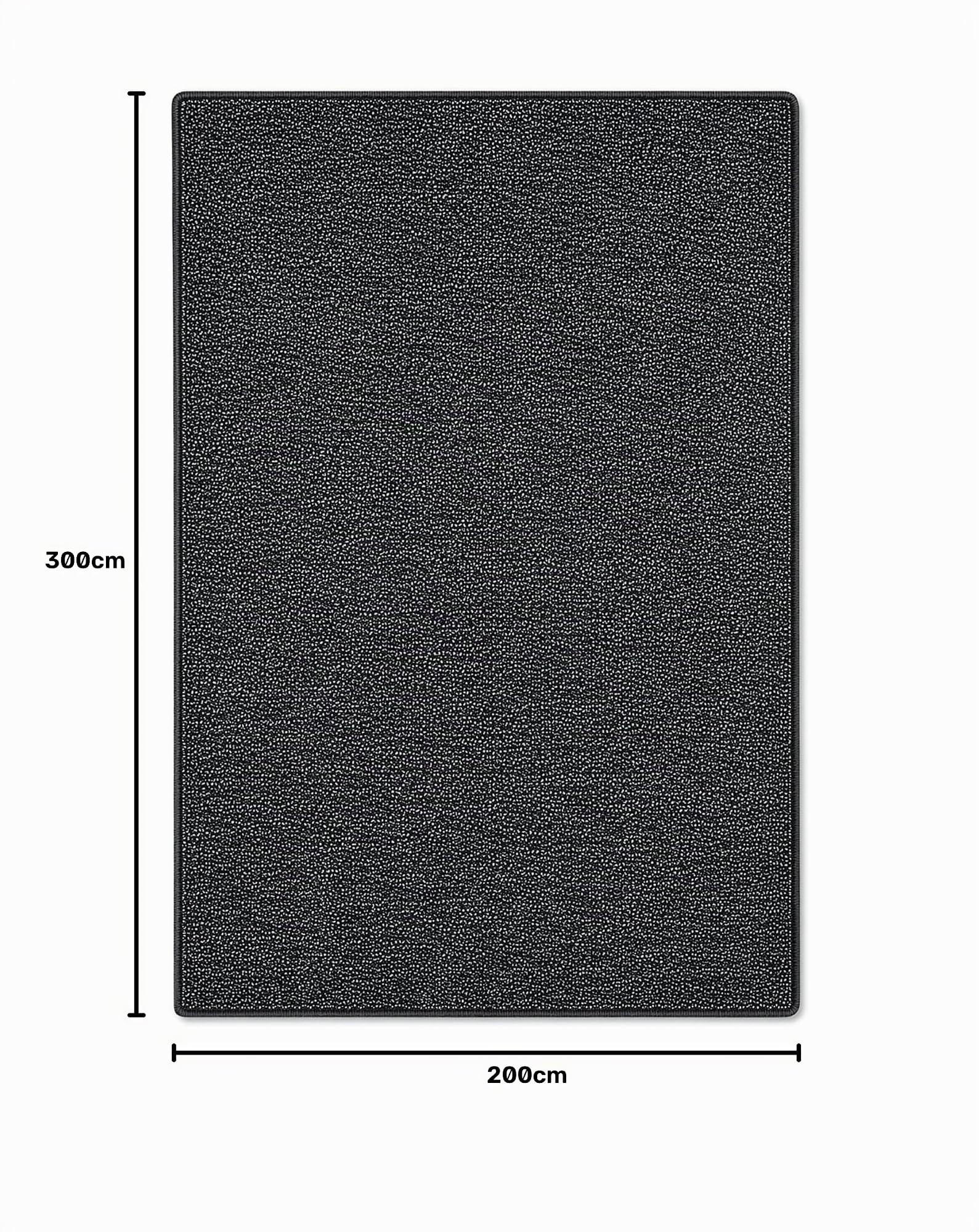 casa pura Teppich London | viele Größen | pflegeleichter Flacher Schlingenflor | Flurteppich, Wohnzimmerteppich, Küchenteppich, Schlafzimmerteppich (Anthrazit - 200x300 cm)