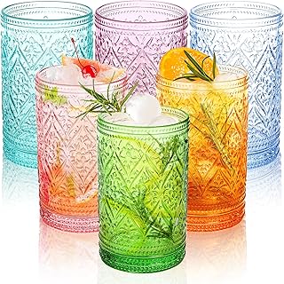 30+ Herbalife Tea Recipes with Rainbow Candy for Sweet Energy 151 Fasmov 6 Pack 12 oz Drinking Glasses Set, Multicolor Water Glasses Tumbl...
