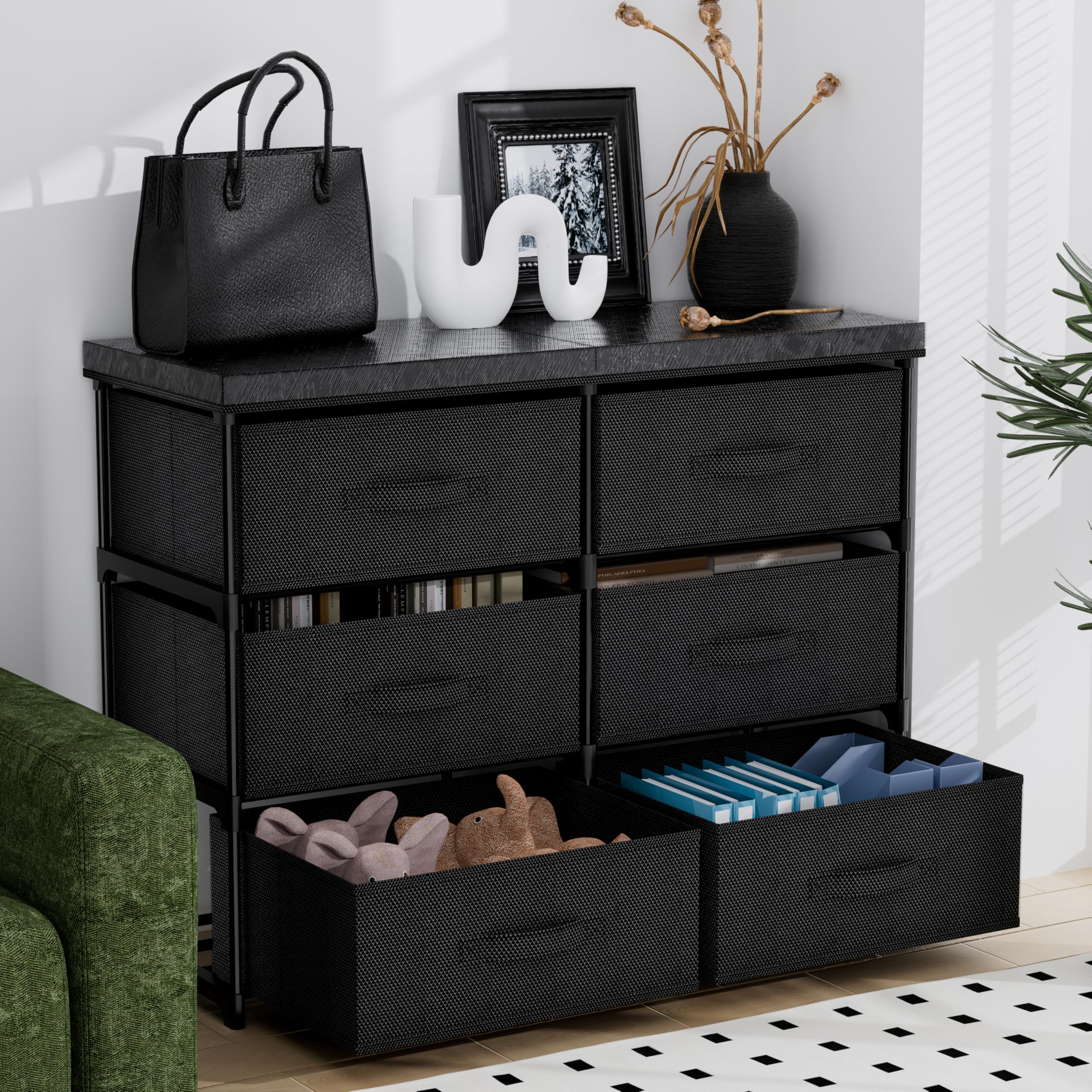 Amazon.com: PPN Dresser with 6 Fabric Drawer Stand Desktop Sturdy Metal Plastic Support Tube Cube Storage Cabinet for Living Room, Bedroom Organization Dorm Front Hall Entryway Black : Home & Kitchen Amazon.com: PPN Dresser with 6 Fabric Drawer Stand Desktop Sturdy Metal Plastic Support Tube Cube Storage Cabinet for Living Room, Bedroom Organization Dorm Front Hall Entryway Black : Home & Kitchen
