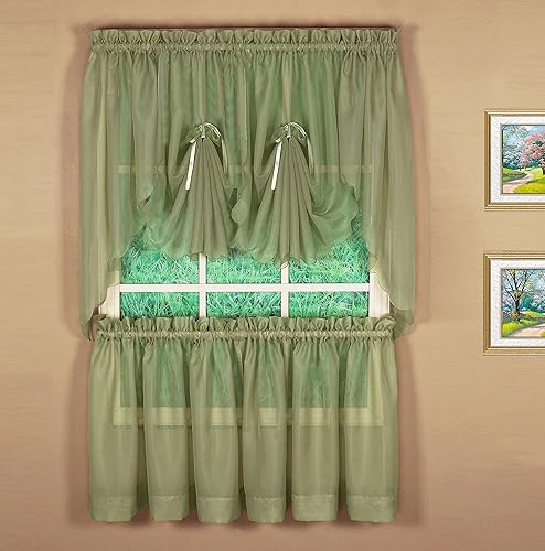 Vista 251 de Today's Curtain - Cortina Emelia de gasa original, panel de 84 pulgadas, negro, 60 pulgadas de ancho x 84 pulgadas de largo