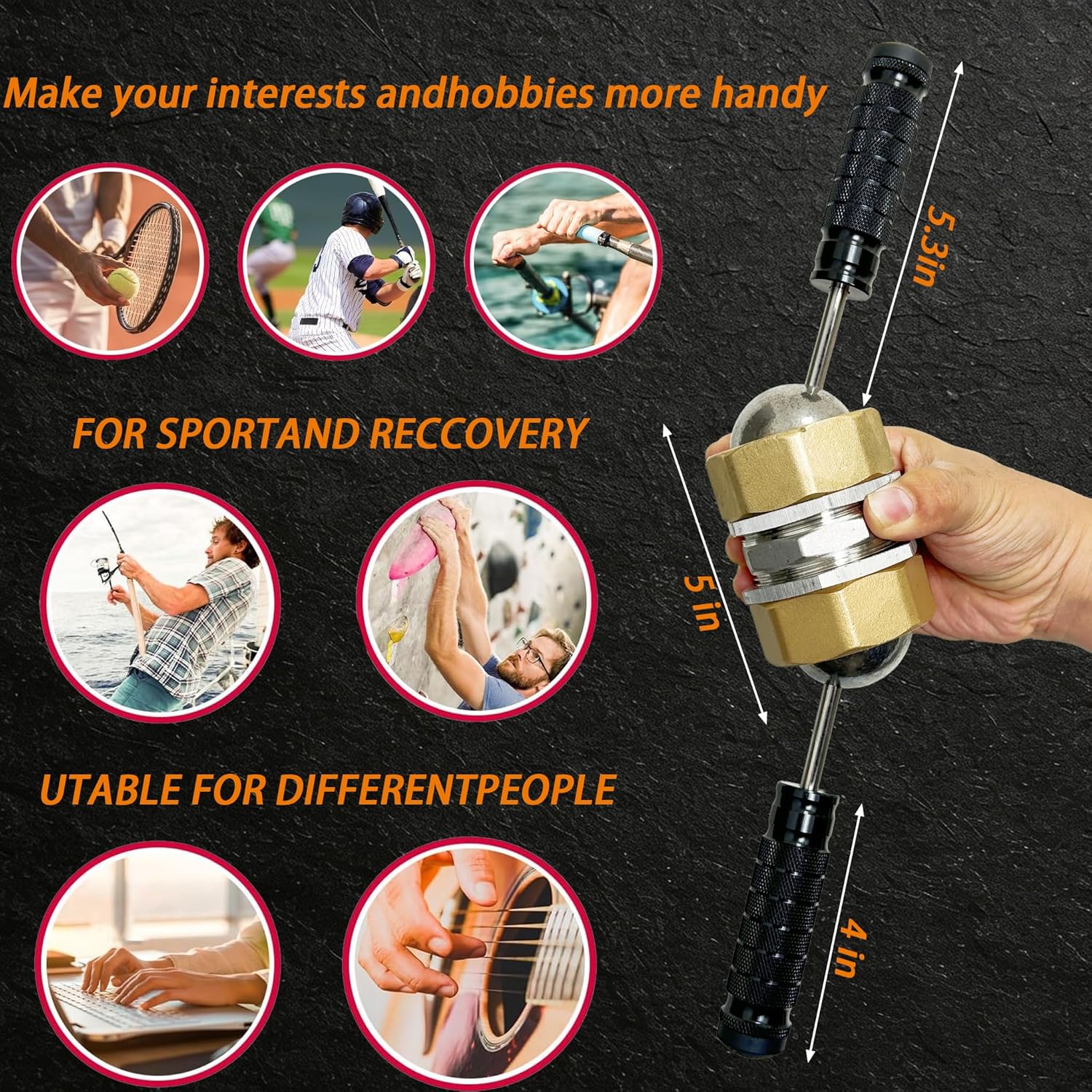 3D Forearm Exerciser,Adjustable Resistance Arm Exerciser, Precisely Targets Hand Grip Strength,Forearm, Wrists and Shoulder Muscles, Portable Home Forearm Workout 1