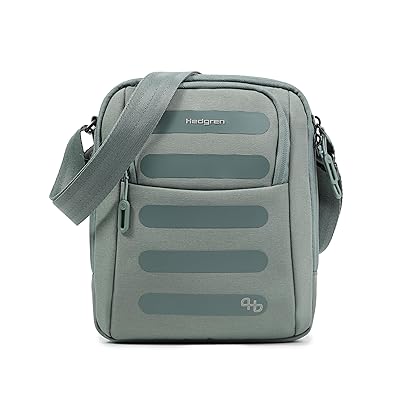 Hedgren Relax M Cross Body Handbags Grey/Green, Polyester