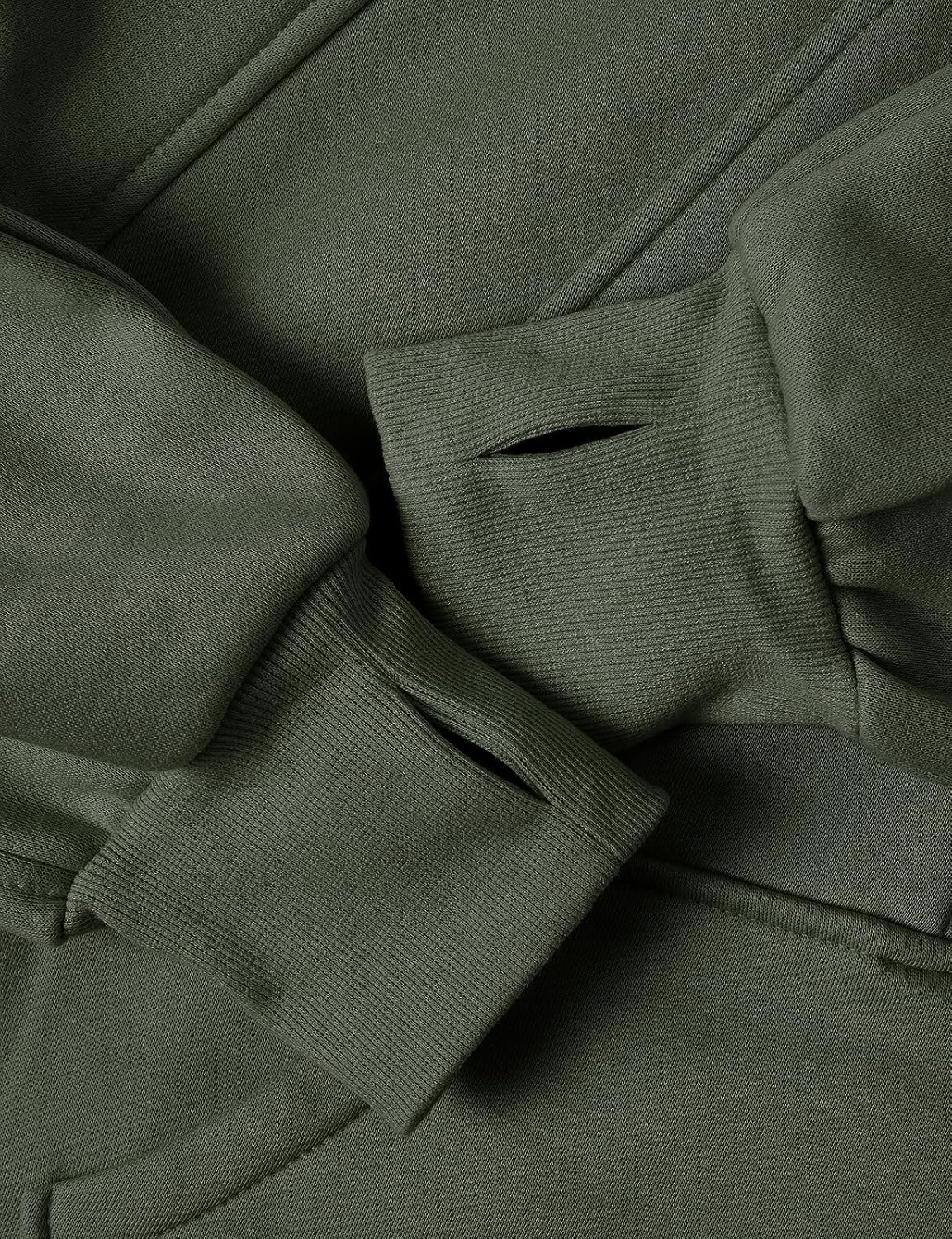 GIVON Womens Cropped Fleece-Lined Hoodie Quarter-Zip Pullover Sweatshirt with Thumb Hole - Image 5