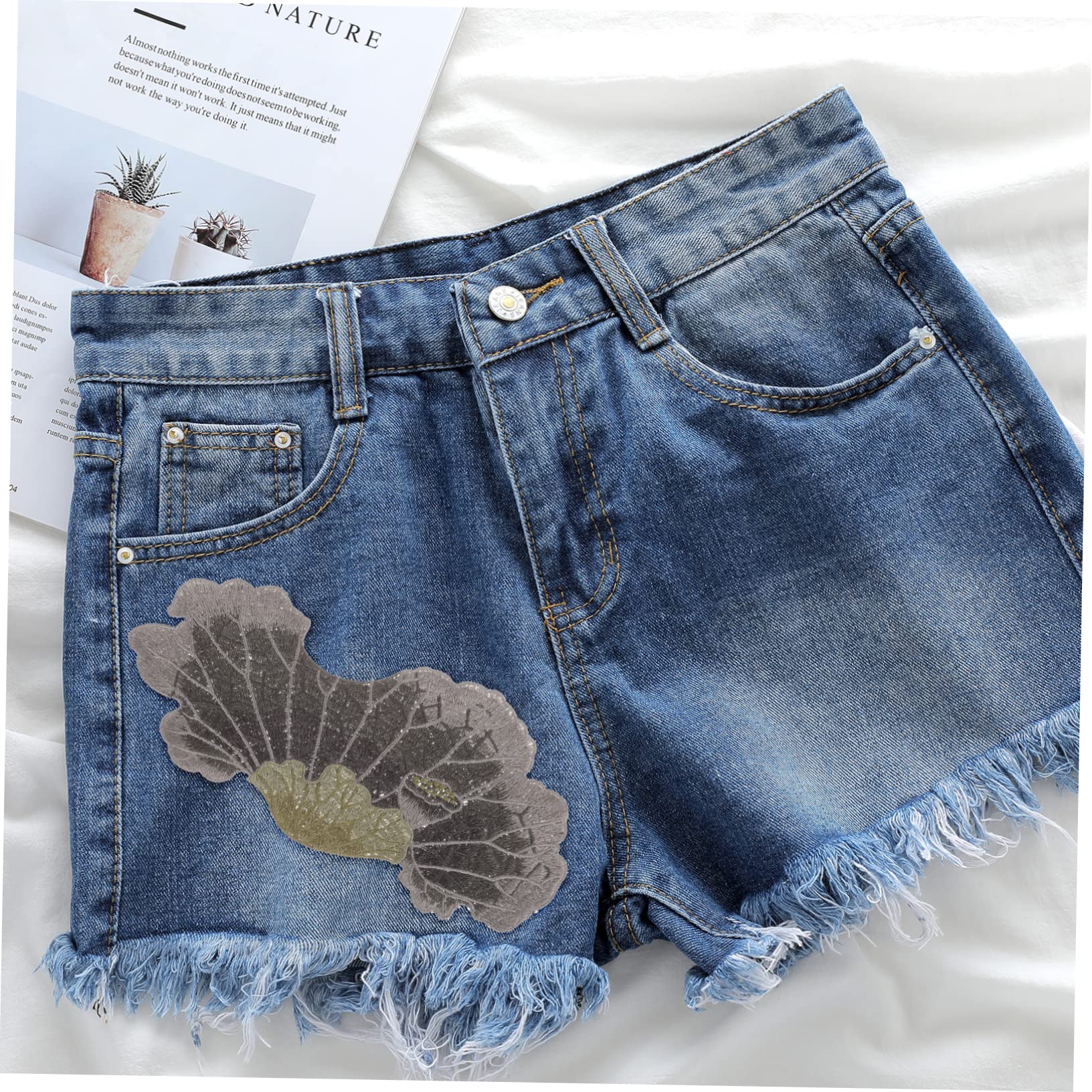 10pezzi Toppe Termoadesive Ricamate Forma Di Fiore Applique Per Abbigliamento Jeans e Borse Decorazioni Eleganti Stile Boho Per Riparazioni e Personalizzazioni