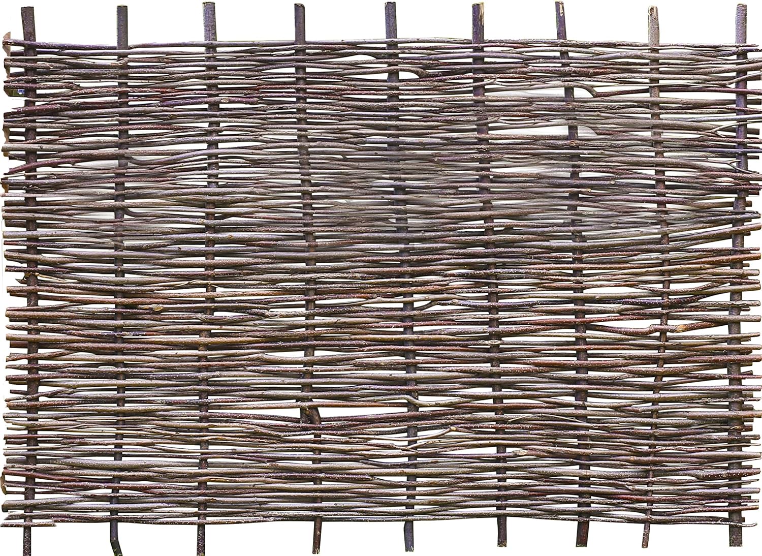 Weidenprofi Sichtschutz, Haselnusszaun Modell Stabil, Flechtzaun aus