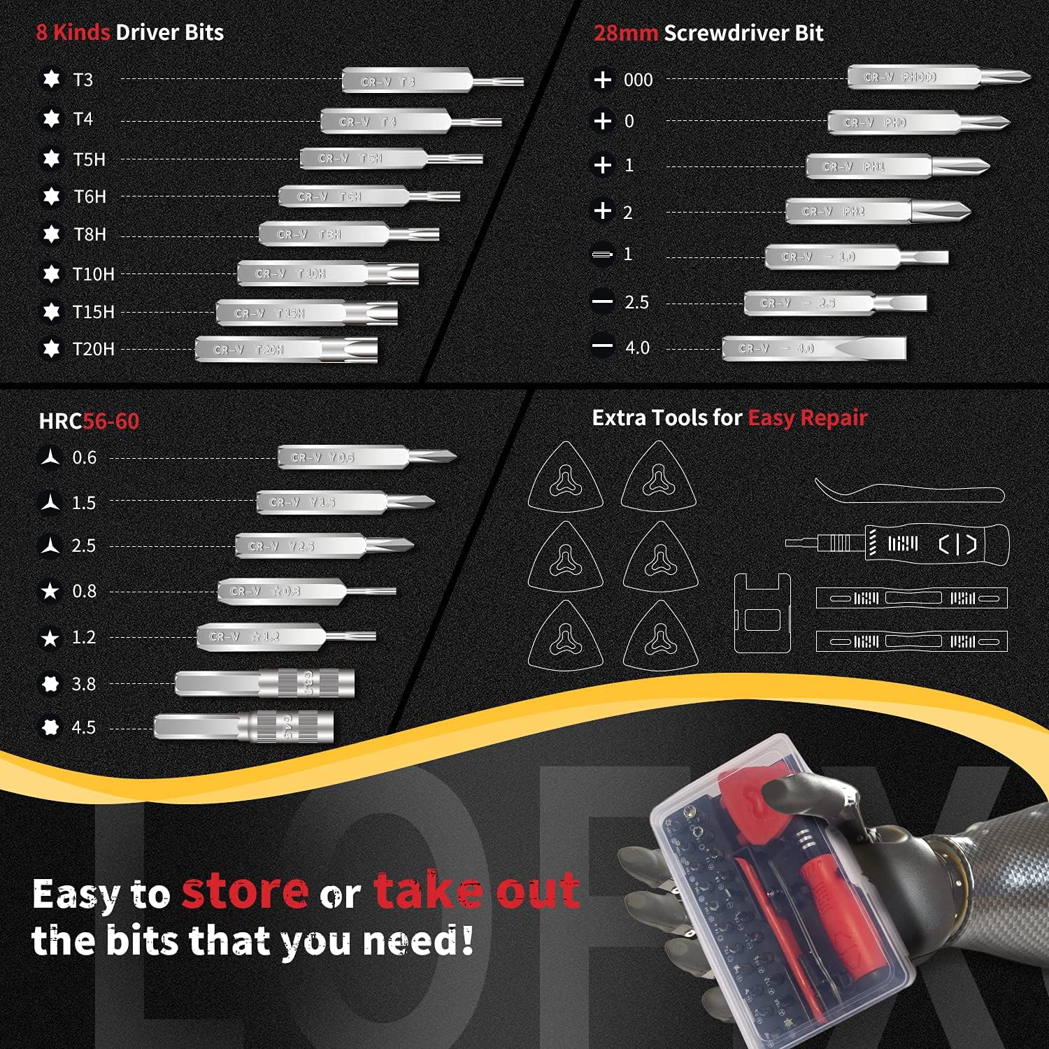Ps4 Screwdriver kit,Precision Screwdriver Set,Computer Repair Tool kit,Magnetic Electronics Repair Kit for iPhone,for Nintendo Controller joycon,Laptop,Xbox one,Ring doorbell,Watch,Camera,Eyeglass