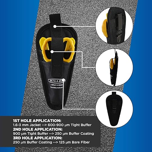 Miniatura 3 de Miller Kit MA01-7000, FO 103-T-250-J de 3 agujeros de fibra óptica de cable de fibra óptica y tijeras KS-1 Kevlar, juego de herramientas fácilmente