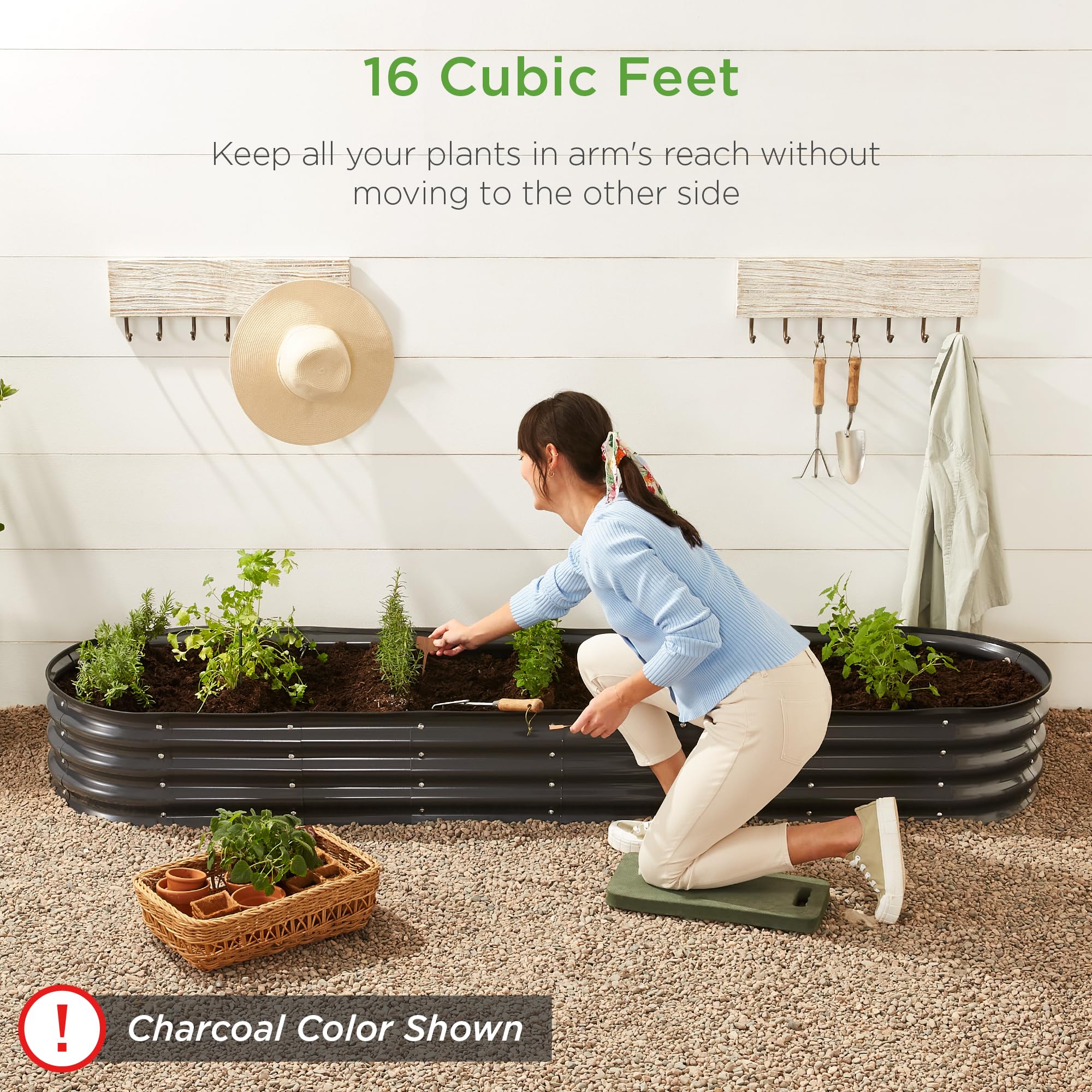 Amazon.com: Best Choice Products 8x2x1ft Outdoor Metal Raised