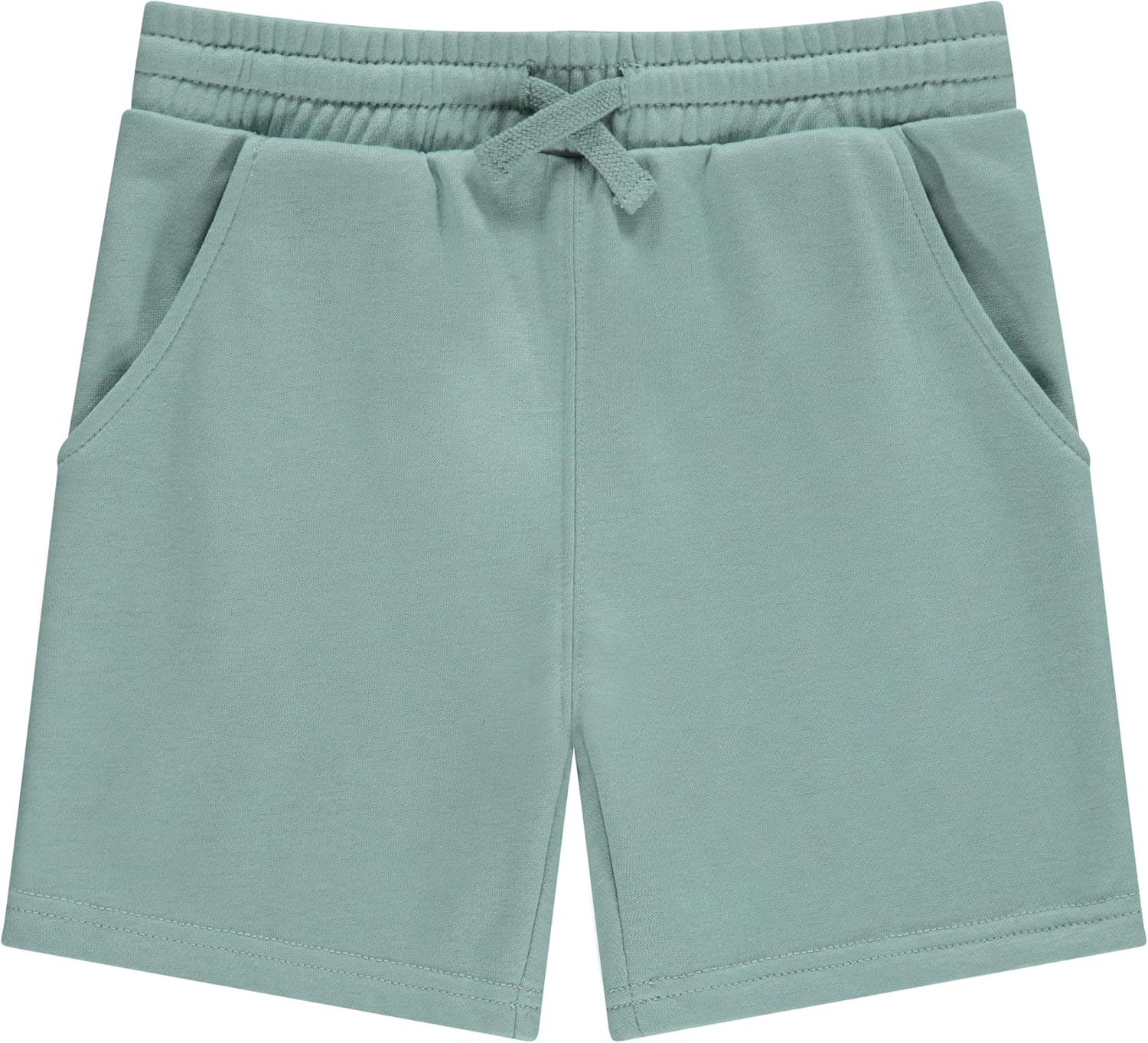 STITCH & STONE Boys 4 Pack French Terry Shorts Soft Breathable Cotton Lounge Shorts with Elastic Waist Drawstring