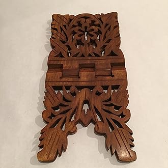 Prayer Book Holder Stand Unique Holidays Gift Rihal Rehal Rail Wooden Carved Gift 15.5"x7"