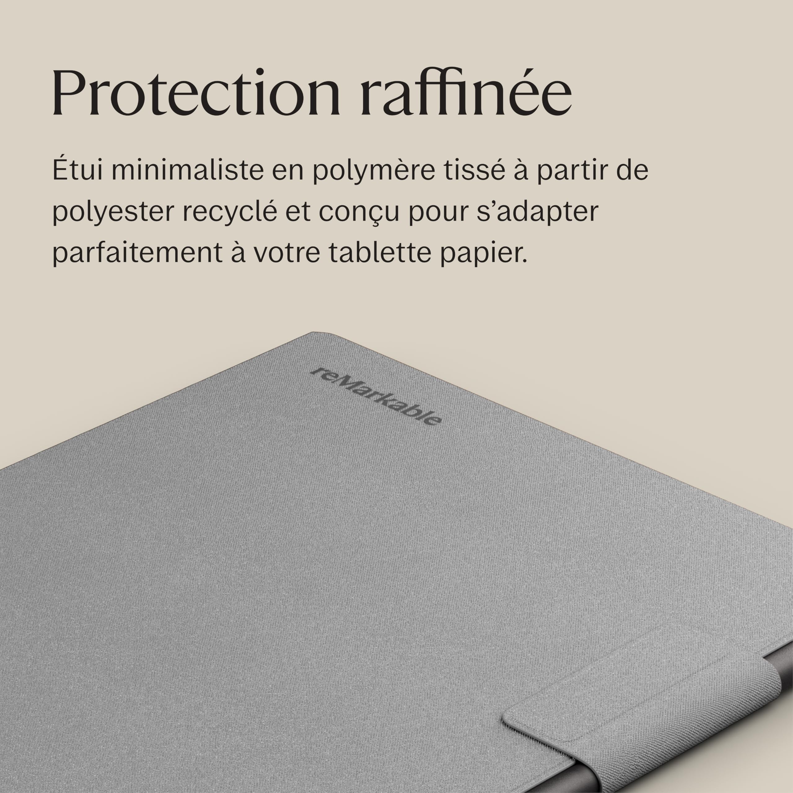 reMarkable Book Folio | Housse polymère pour Tablette reMarkable Paper Pro | Gris