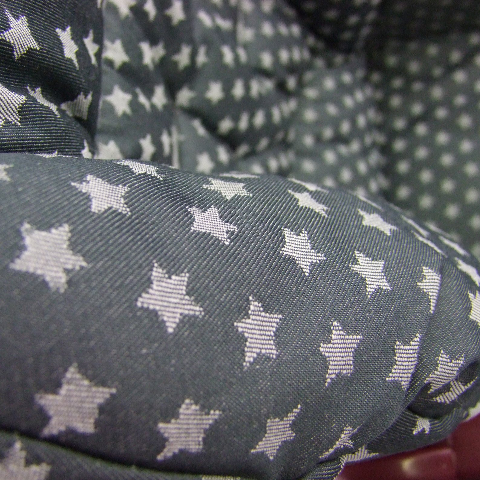 BambiniWelt - Rivestimento di ricambio per cuscino Peg Perego Prima Pappa Diner Stelline (stelle grigie scuro)