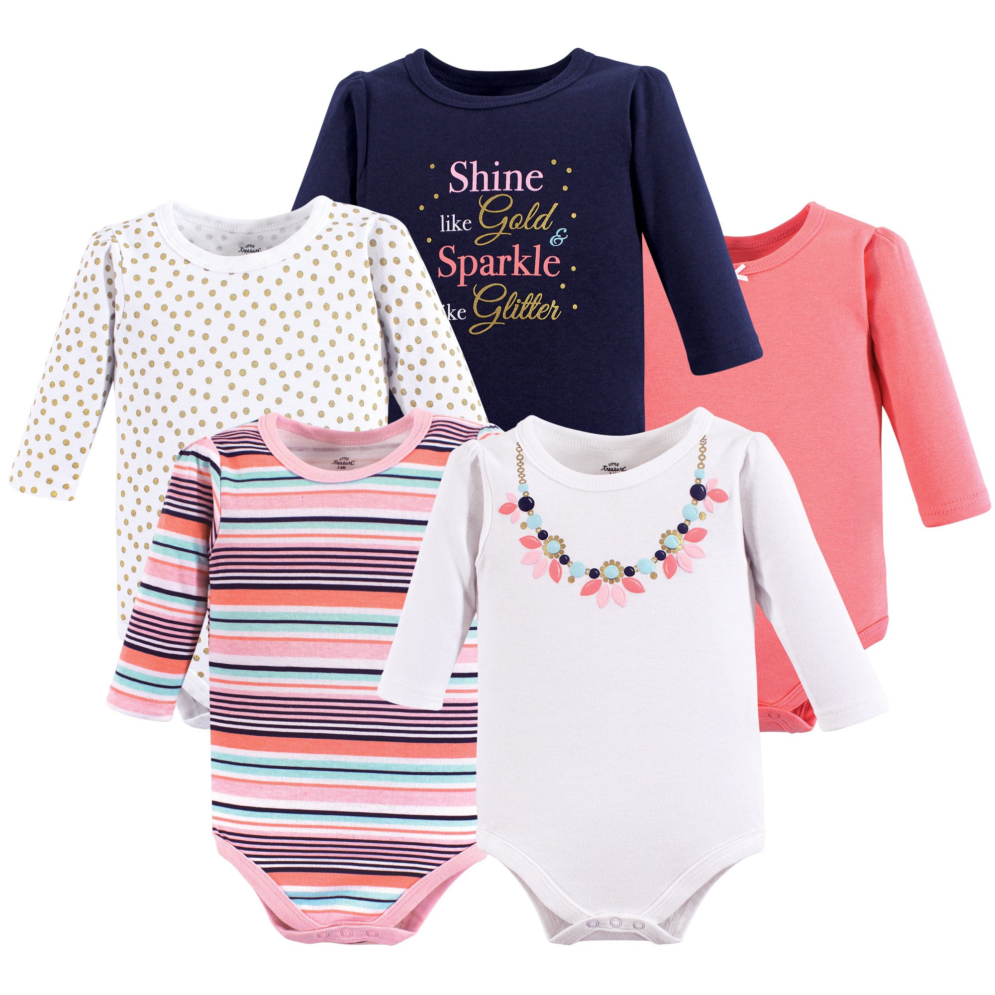 Little Treasure T-Shirt — zestaw Niemowlęta - chłopcy Cotton Bodysuits
