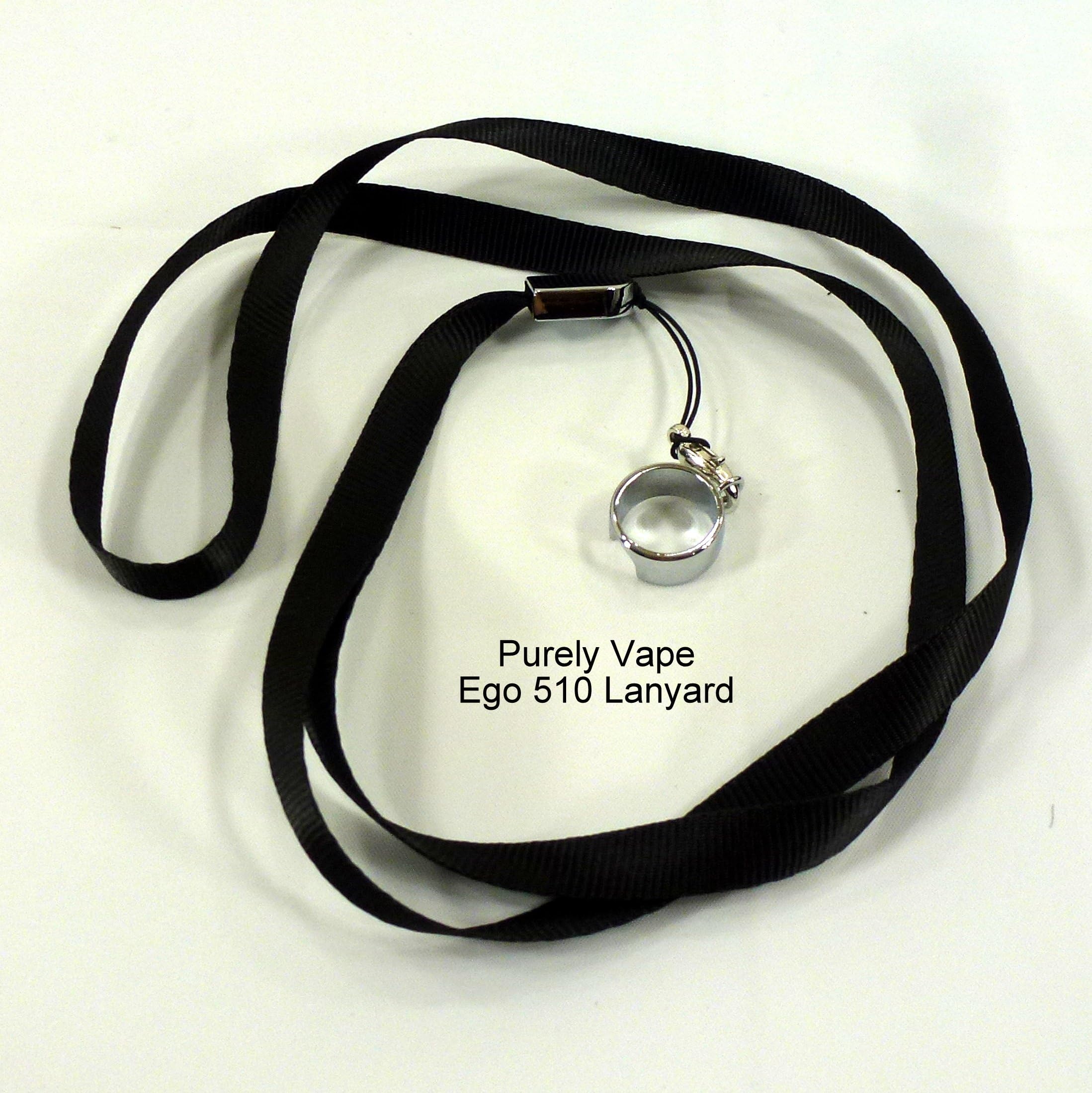 1 X Black Ego 510 Thread Lanyard Neck Sling with a Ring for Ego-t/ego-c/ego-w/ego-d/ or Twist Spinner Winder Battery Necklace
