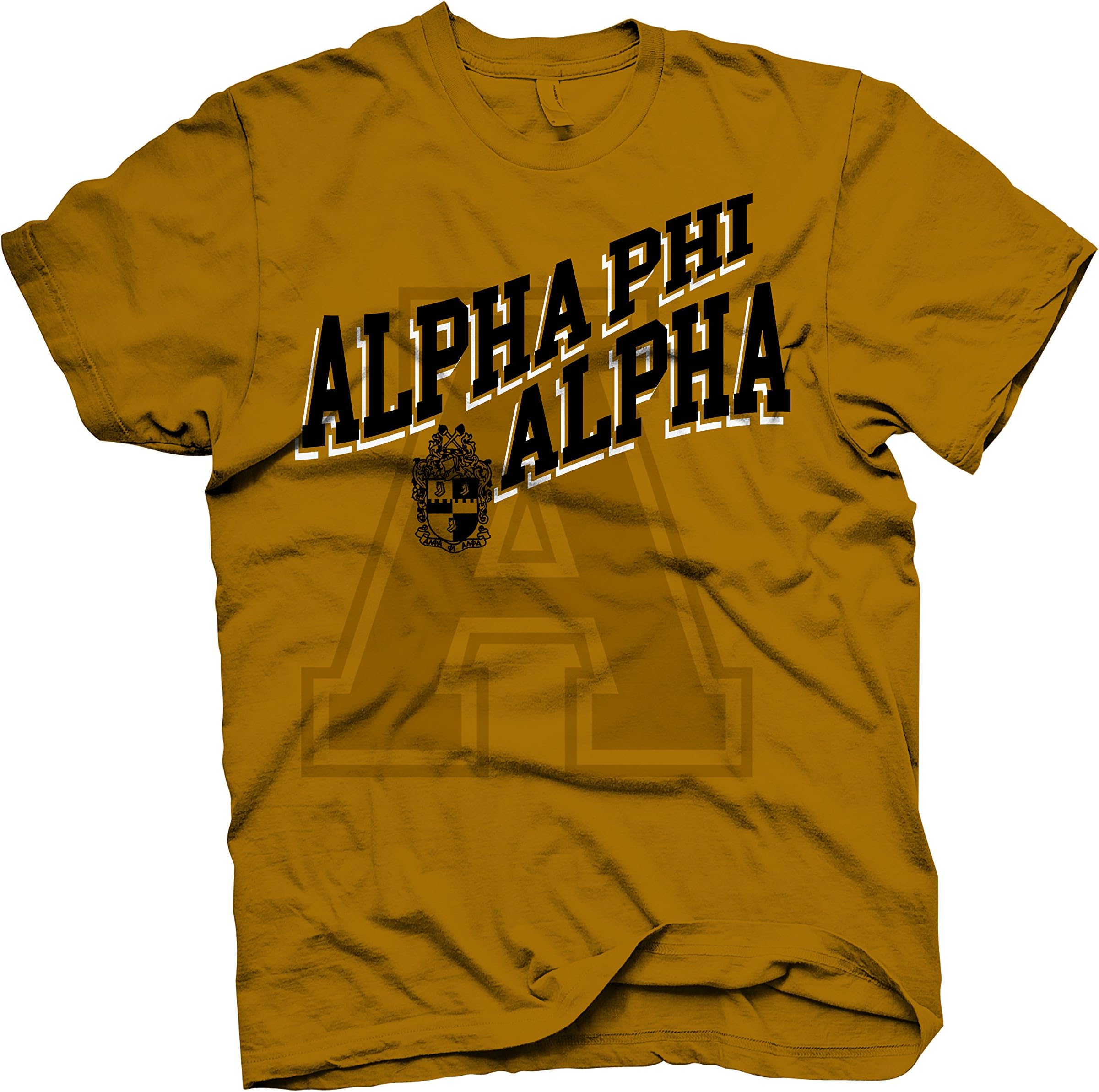 Deference Clothing Alpha PHI APLHA 4:44 T-Shirt (Small, Old Gold)