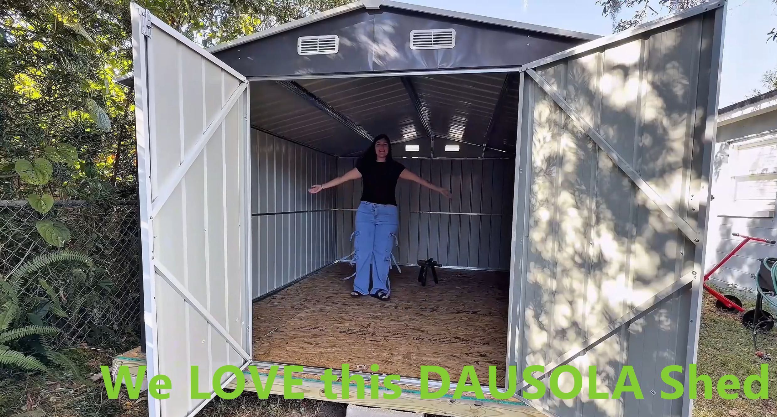 Amazon.com : DAUSOLA 10x12 FT Outdoor Storage Shed, Metal Garden