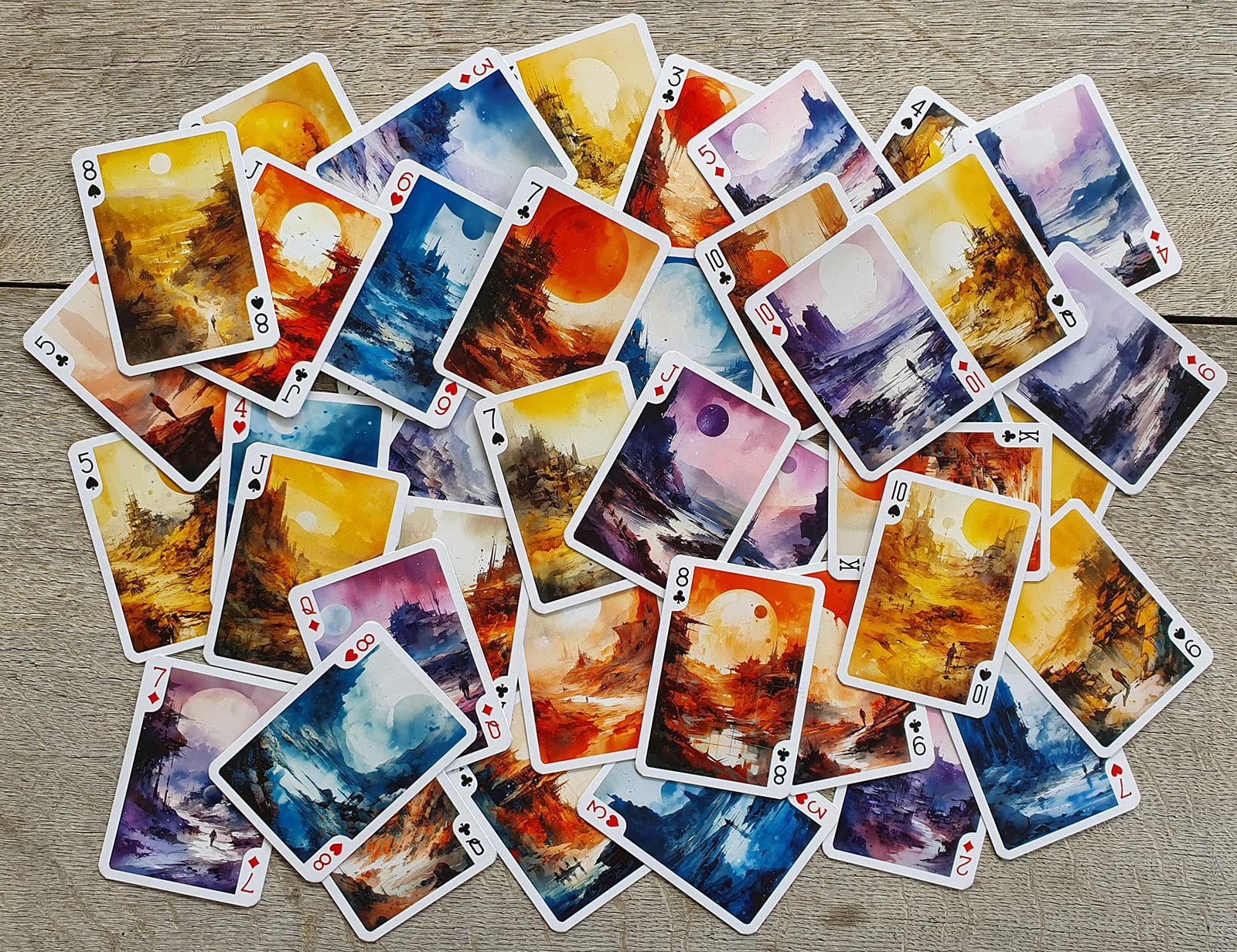 Amazon.com: FLONZGIFT Outer Planets Landscapes Playing Cards