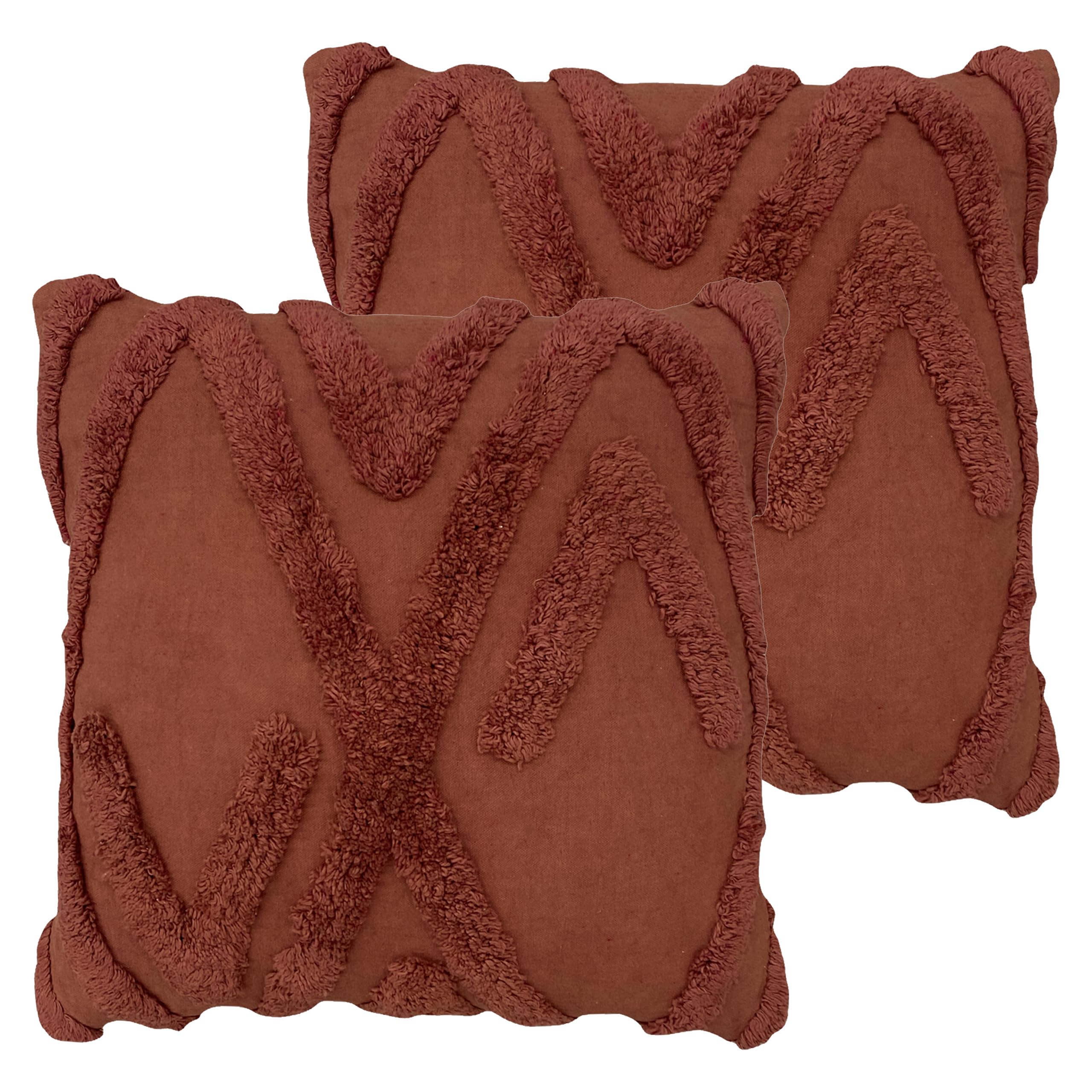furn. Kamjo Geometric Tufted Polyester Filled Cushion - Twin Pack