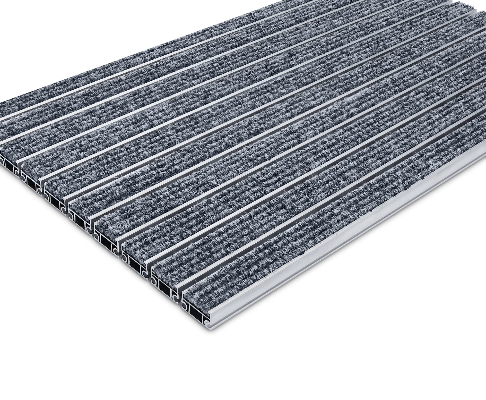 Wewnętrzna wycieraczka aluminiowa • Wkład antracytowy • Wkład rypsowy • Mata do butów • Wycieraczka pod drzwi • Wzmocniona • 22mm (Ryps kokos, 100 x 80)