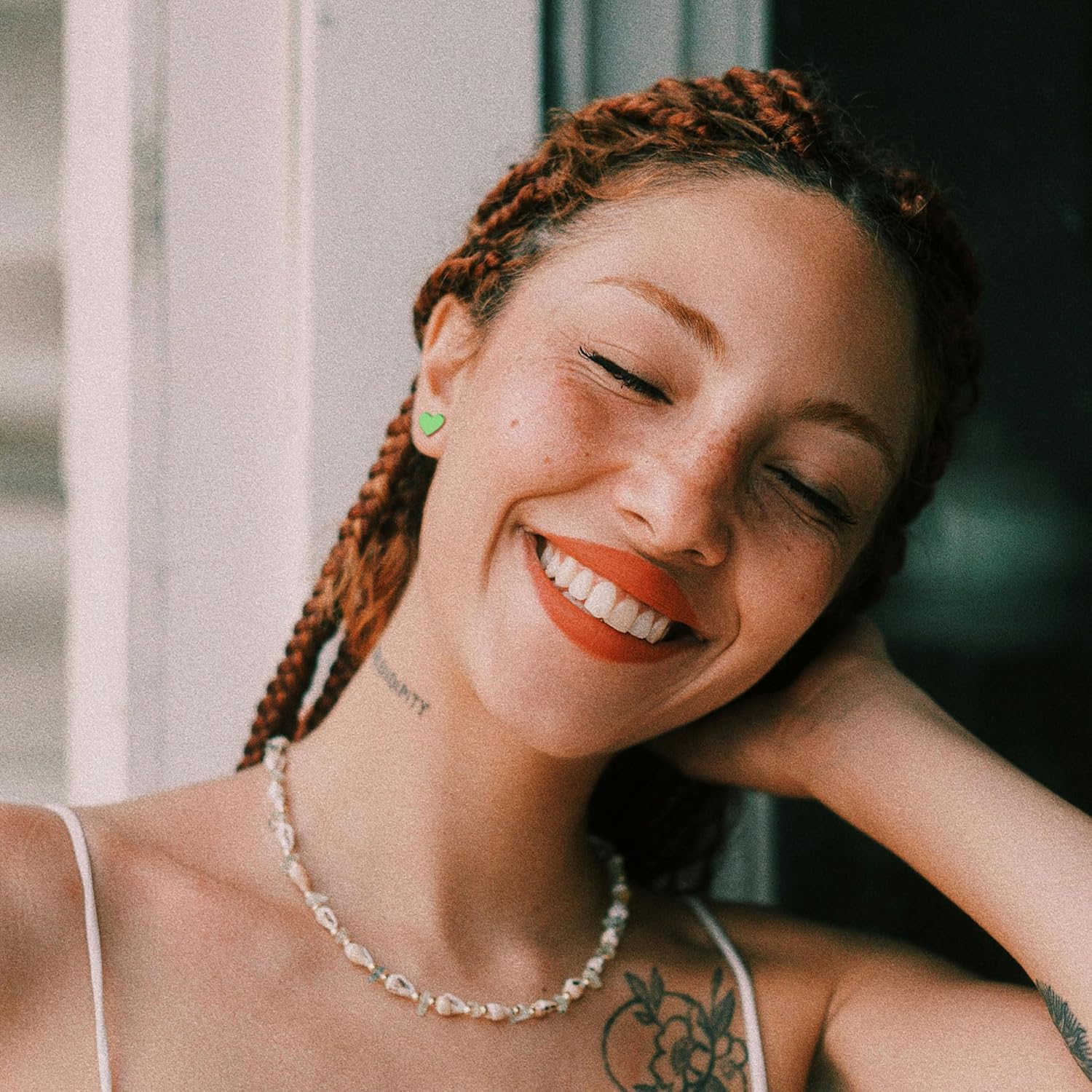 ZDE Women Flat Back Star Earrings Non-Nickel Heart Earrings Titanium Hypoallergenic Cartilage Earrings Stud for Sensitive Ears Simple Classic 5mm Flat Stud Earring - Image 6