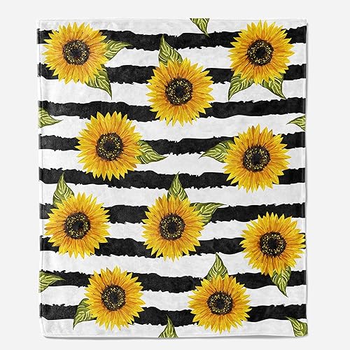 Vista 37 de Jekeno - Manta de felpa de microfibra de 50 x 60 pulgadas girasol 6