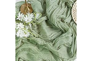 Rustic Bridal Shower Decorations: Sage Green Cheesecloth Wedding Table Runner for Boho Chic Weddings
