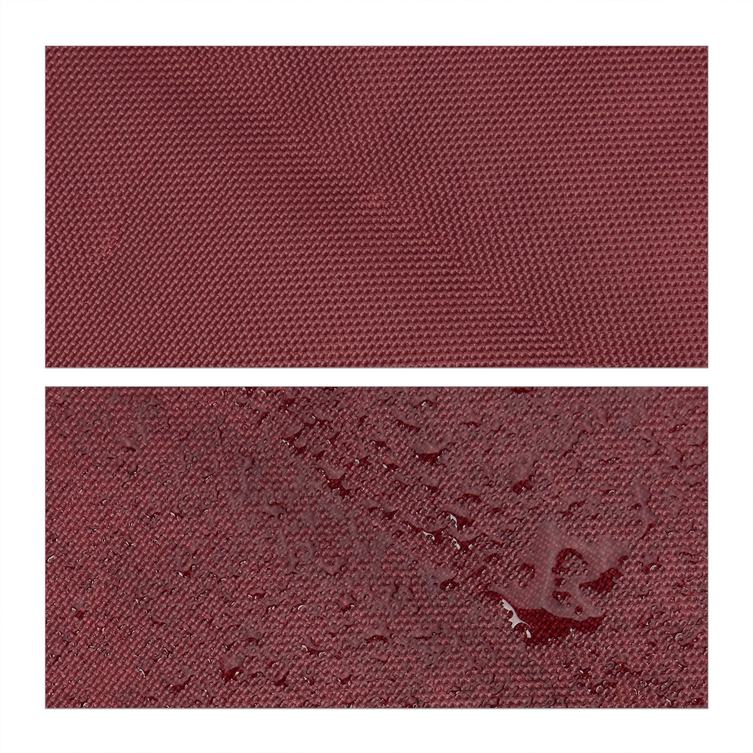 Relaxdays Voile d'ombrage Rectangle, 2 x 3 m, Anti-UV, imperméable, Toile Balcon, Camping, terrasse, Jardin, Rouge
