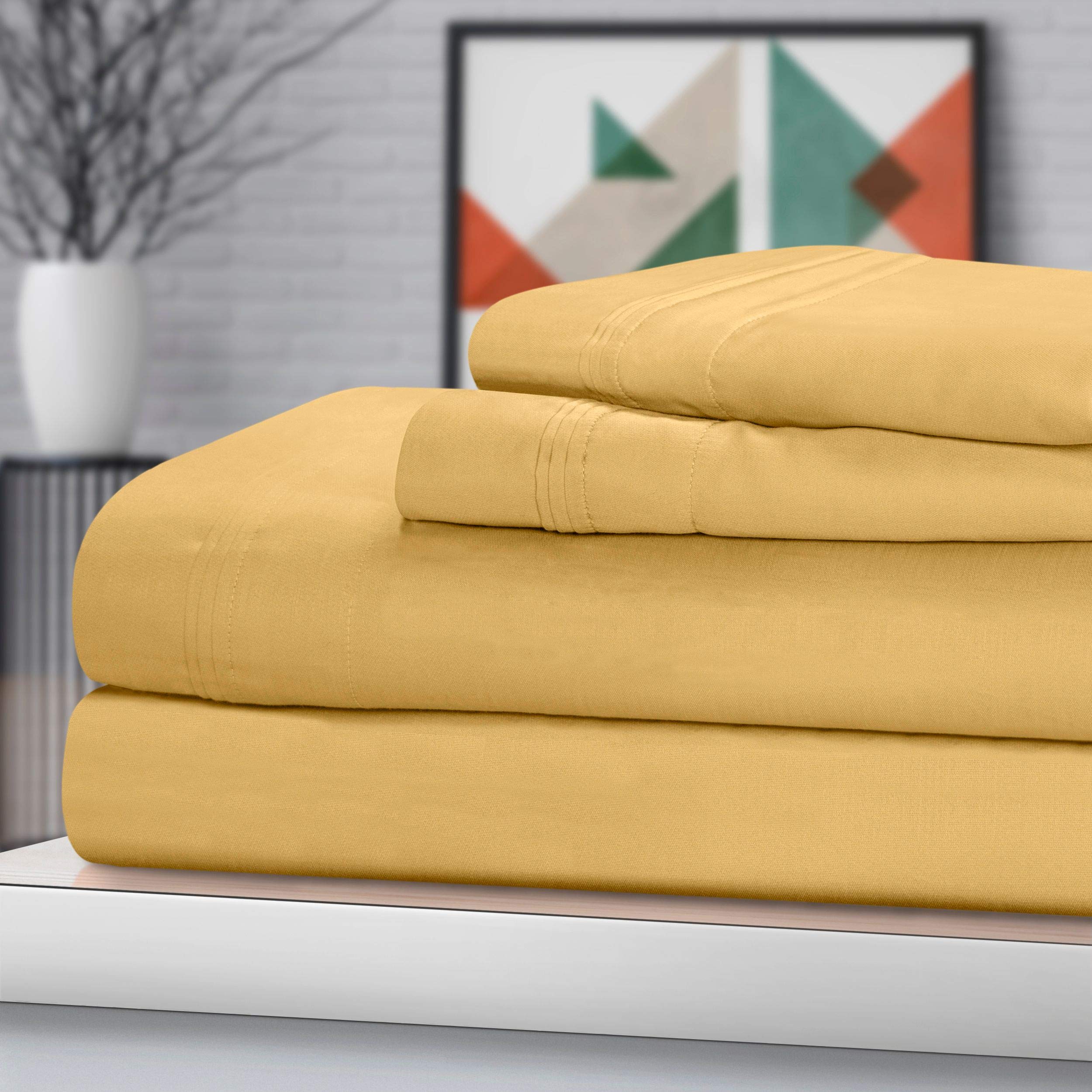 SUPERIOR Egyptian Cotton Sheet Set. - Sarasota Premium Luxury 1500-Thread Count 100% Egyptian Cotton