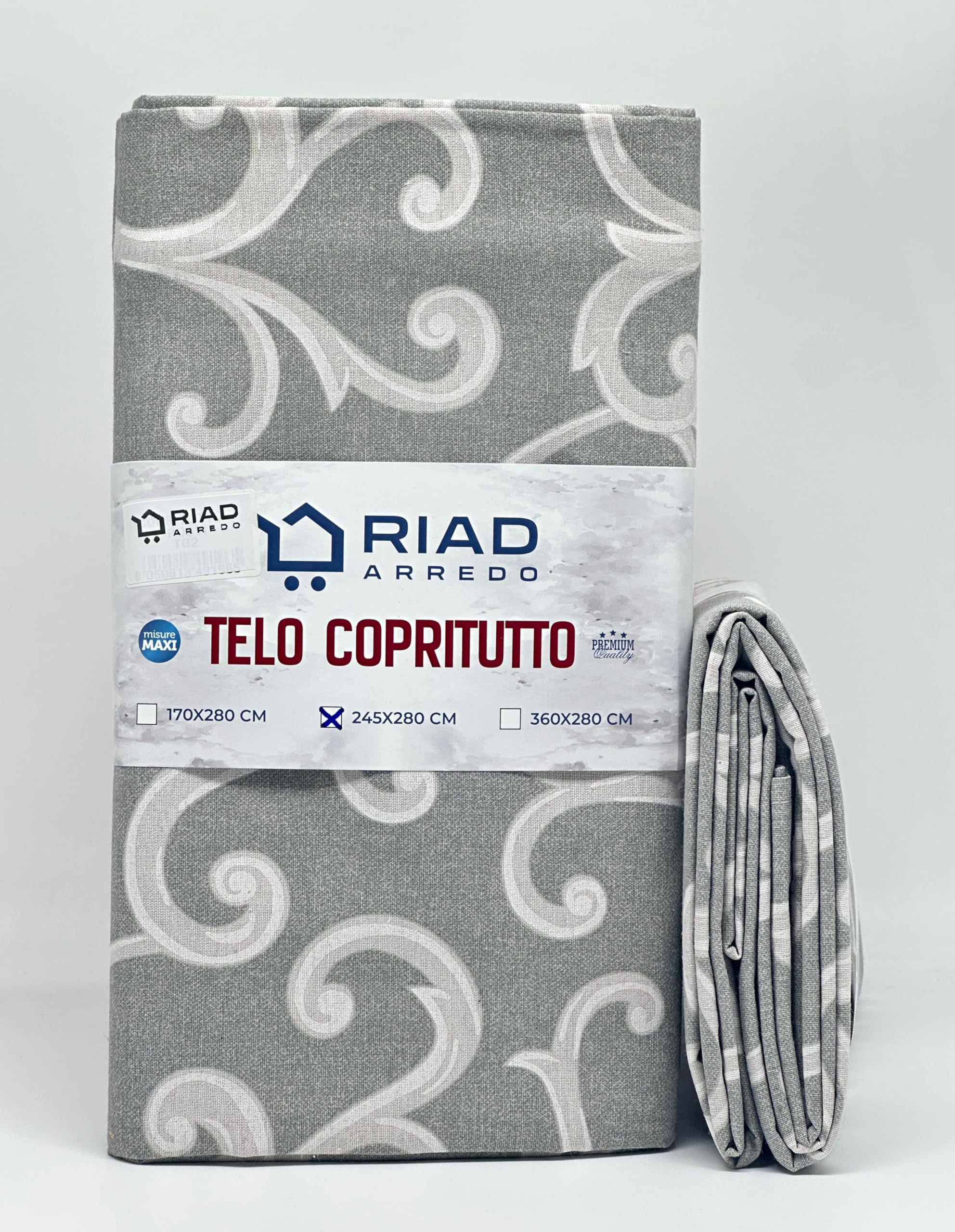 Telo Arredo Copritutto Damascato - Copridivano E Copriletto In Cotone Poliestere - Foto 2