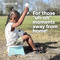 Vista 8 de Jool Baby Silla portátil de entrenamiento para ir al baño con bolsa de viaje y 30 forros, plegable, para uso en interiores y exteriores, camping Agua