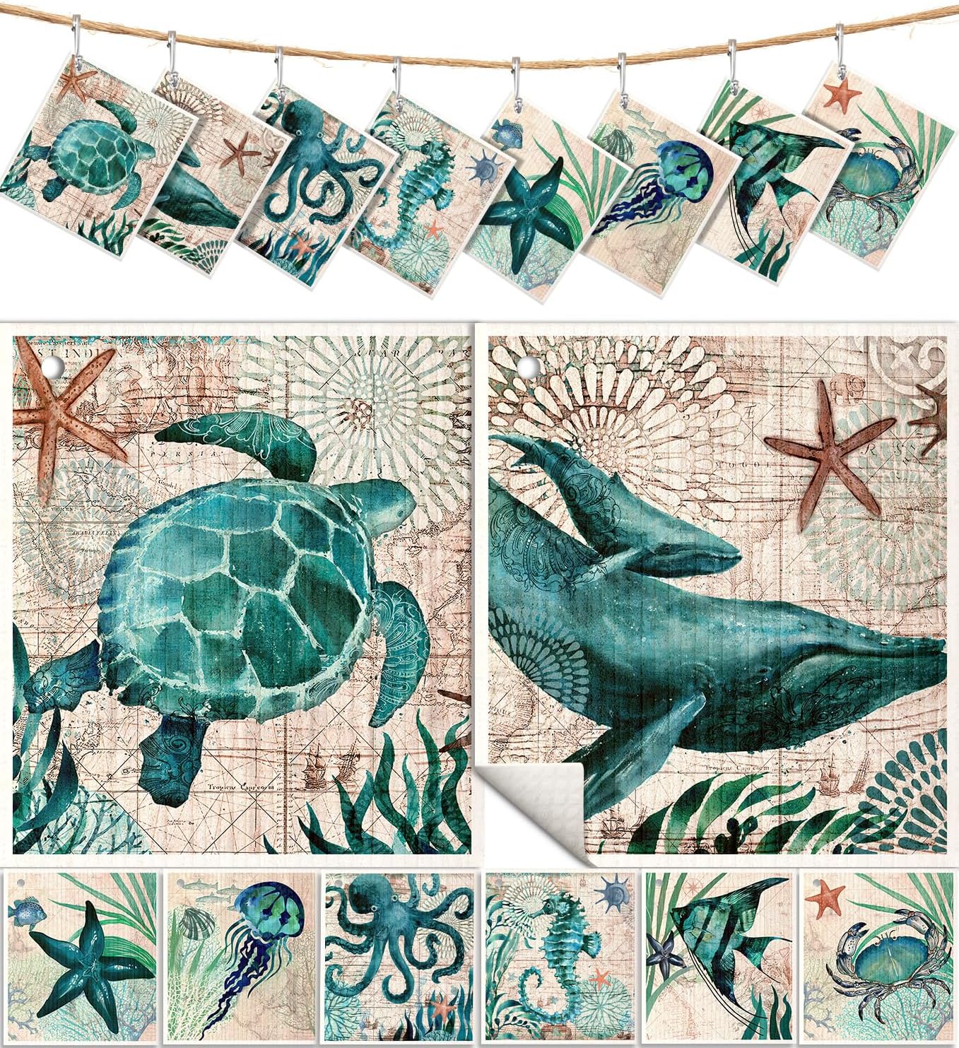 Reble Kitchen Swedish Dishcloths for Washing Dishes