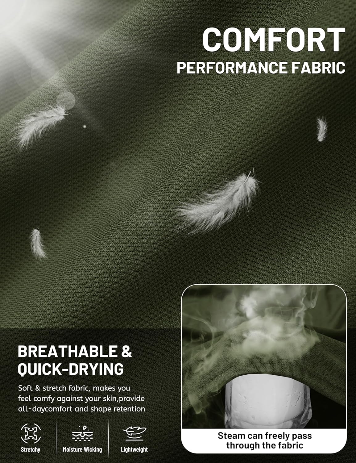 TACVASEN Men's Polo Shirts Short Sleeve Dry Fit Golf Shirt Casual Performance Athletic Tennis Shirts for Men - Image 6