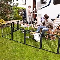 Vista 2 de Topeakmart Unleashed - Cerca portátil para mascotas de 24 pulgadas, 8 paneles, para perros pequeños, medianos y grandes, para uso en interiores
