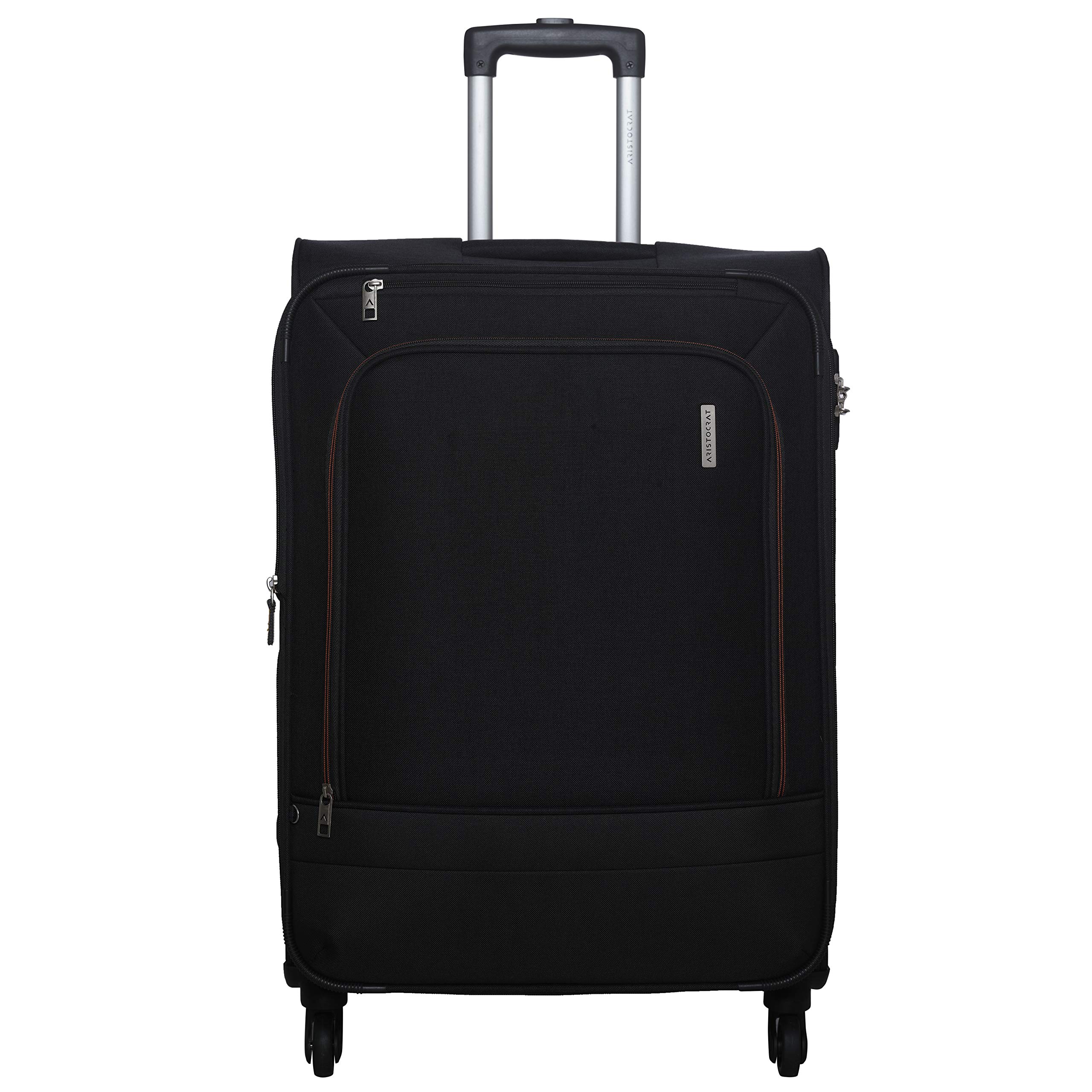 Polyester Solid Pattern Saphire 4W Exp Str Carry On Luggage(H) 71 (Dark Grey, Medium), 28.5 Cms-image-36