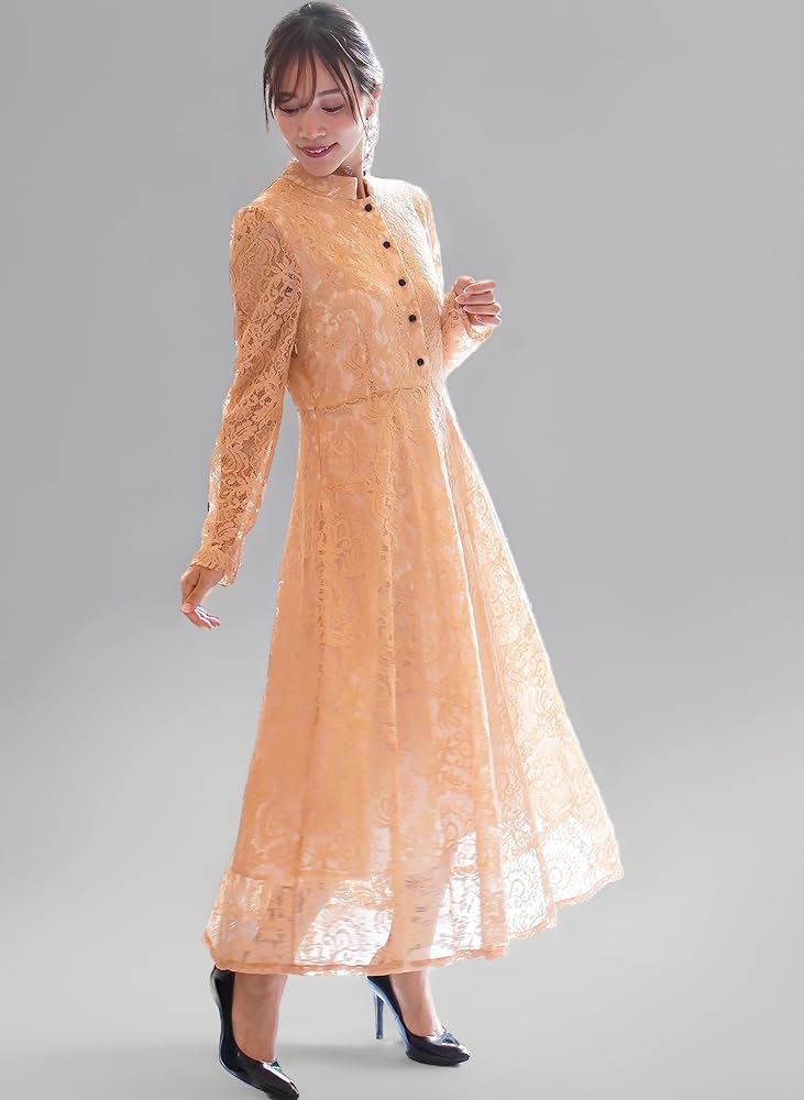 Amazon | [EightSTAR Dress] パーティードレス 袖あり 結婚式