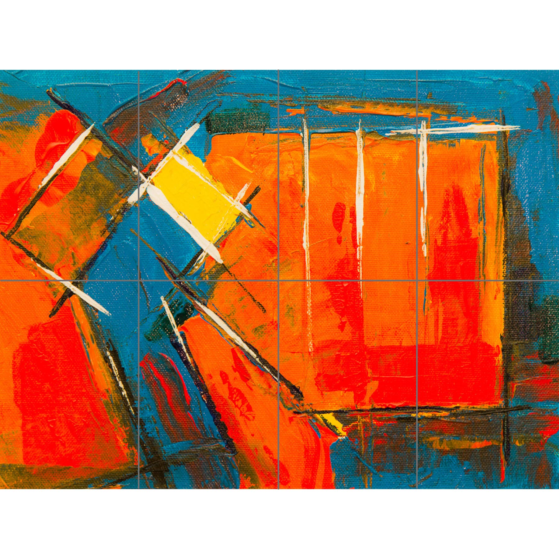 Artery8 Expressionism Abstract Painting Acrylic XL Giant Panel Poster (8 Sections)