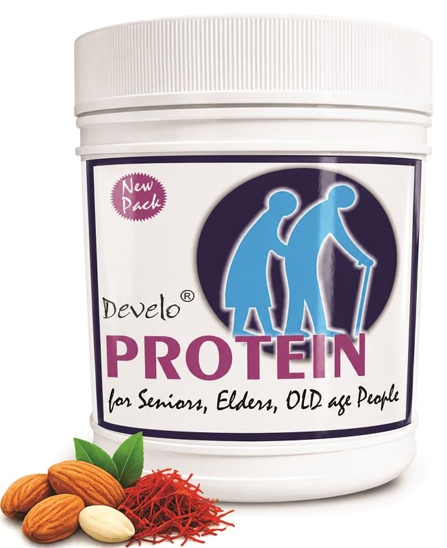 [BRSRAED6DEHGADI6] Develo Health Gainer protein Powder for Elderly, Seniors & Old Age, Men & Women - 500g Kesar Badam