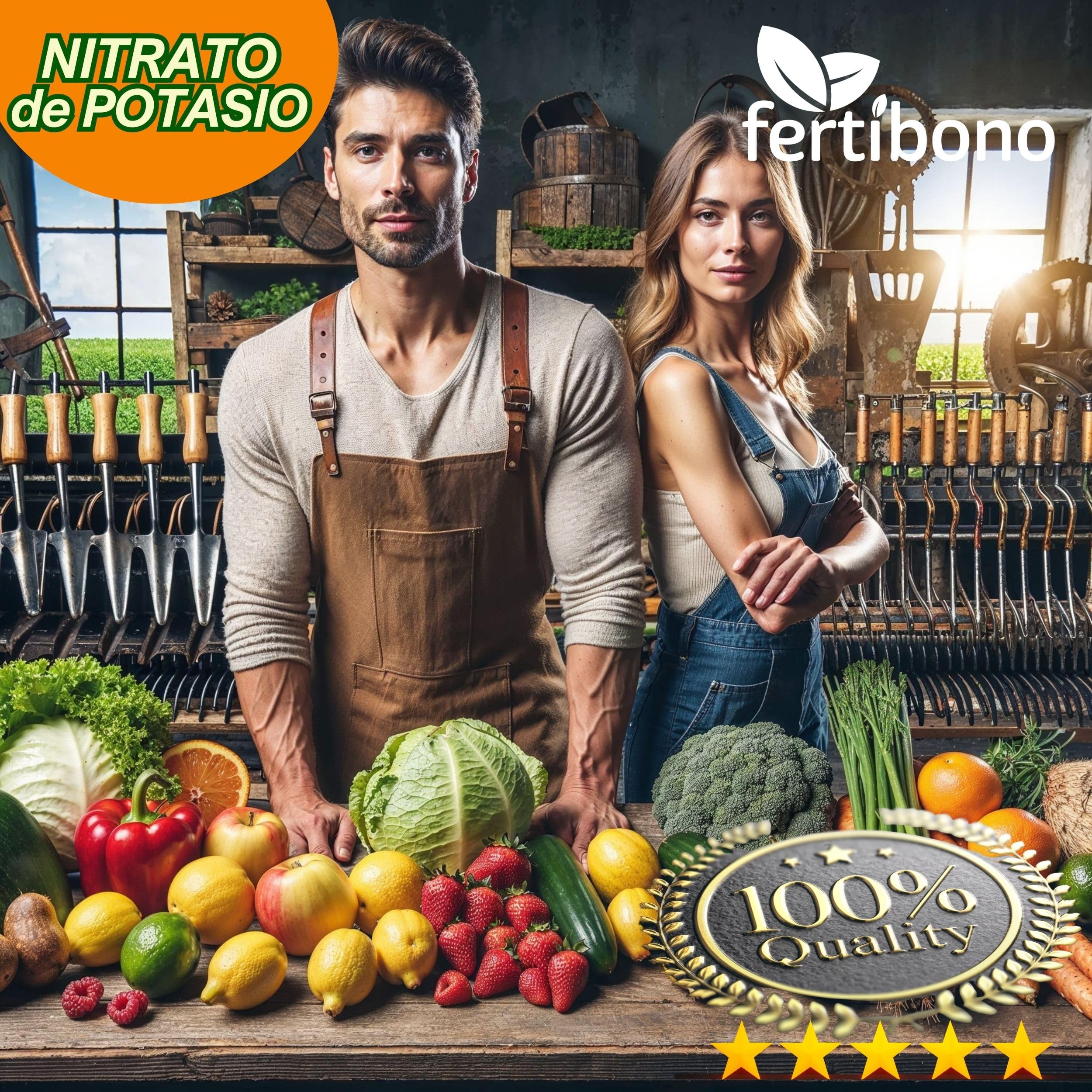 FERTIBONO Nitrato de potasio,Puro (KNO3) 13-00-46, Aumenta el Tamaño y la Calidad de la Fruta, los Azúcares y el Rendimiento de los Cítricos (700 Kg)