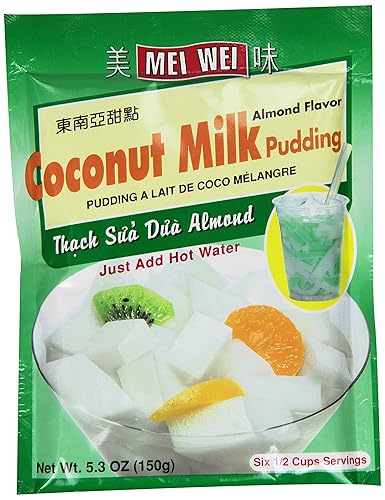 Mei Wei Almond Flavor Coconut Milk Pudding Mix, 5.3-Ounce (Pack