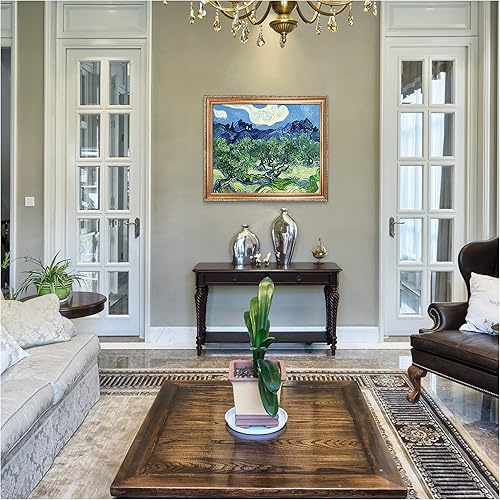 Miniatura 1160 de A&T ARTWORK The Starry Night de Vincent Van Gogh. Tamaño del marco: 36 x 30 pulgadas, tamaño de la imagen: 30 x 24 pulgadas, reproducciones clásicas