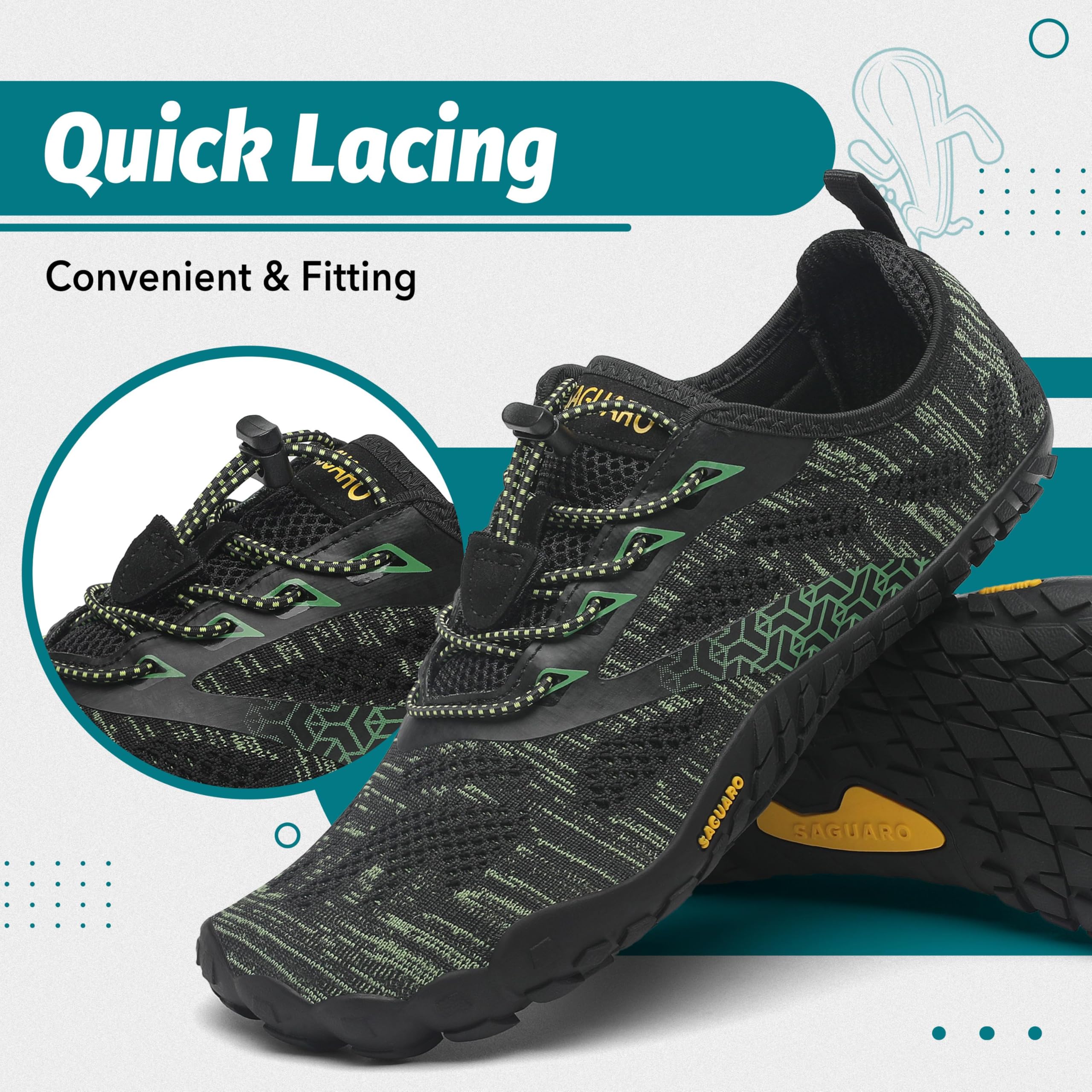 SAGUARO Scarpe Barefoot Uomo Donna Scarpe da Trail Running Minimaliste Antiscivolo Leggere Outdoor GR.36-48