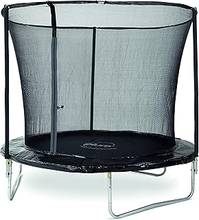 Plum 8ft / 10ft Kids Garden Trampoline with safety net enclosure inside the springs for better protection for children springsafe (8ft), Black (30407)
