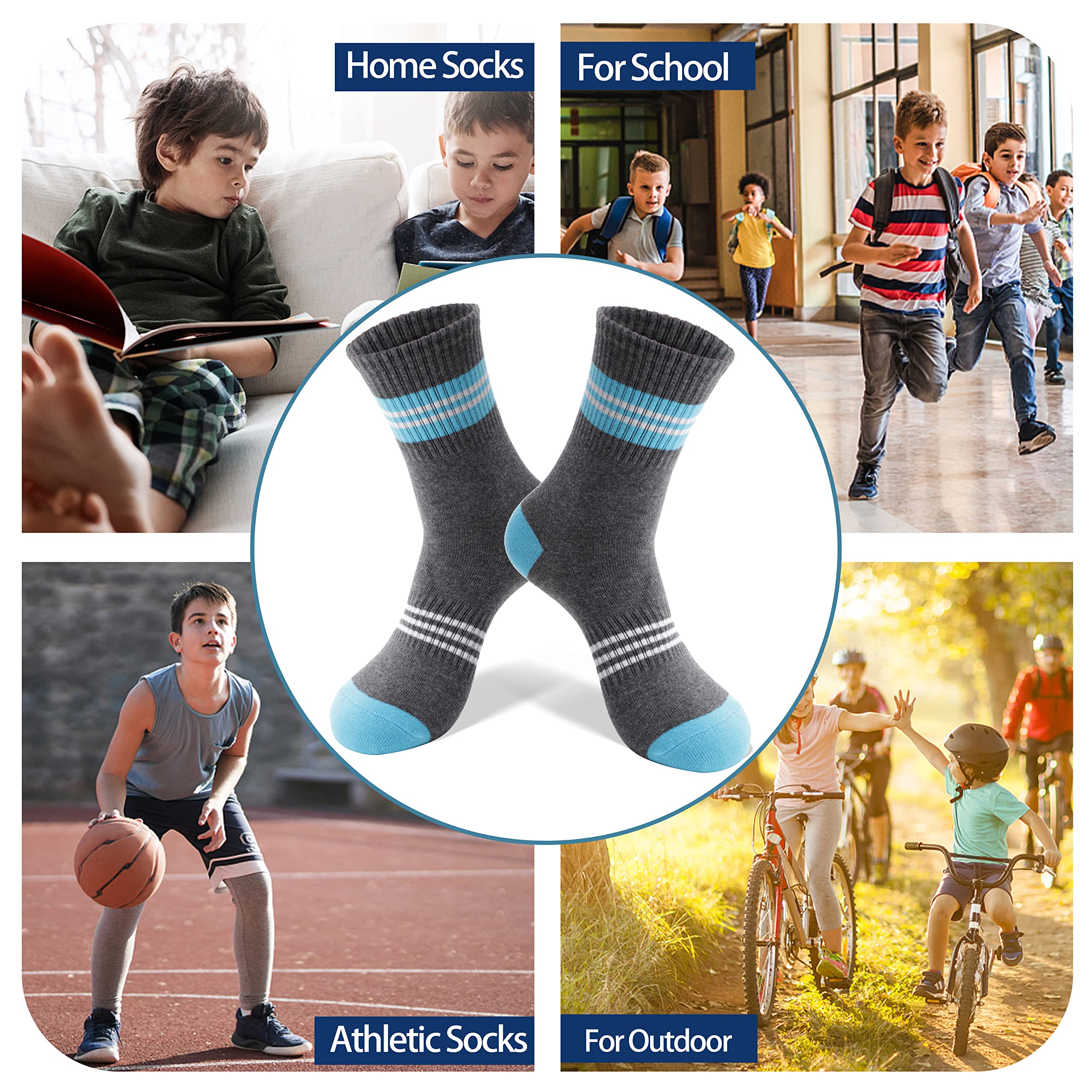 Welwoos Calcetines Niños - Calcetines de algodón divertidos y locos para niños