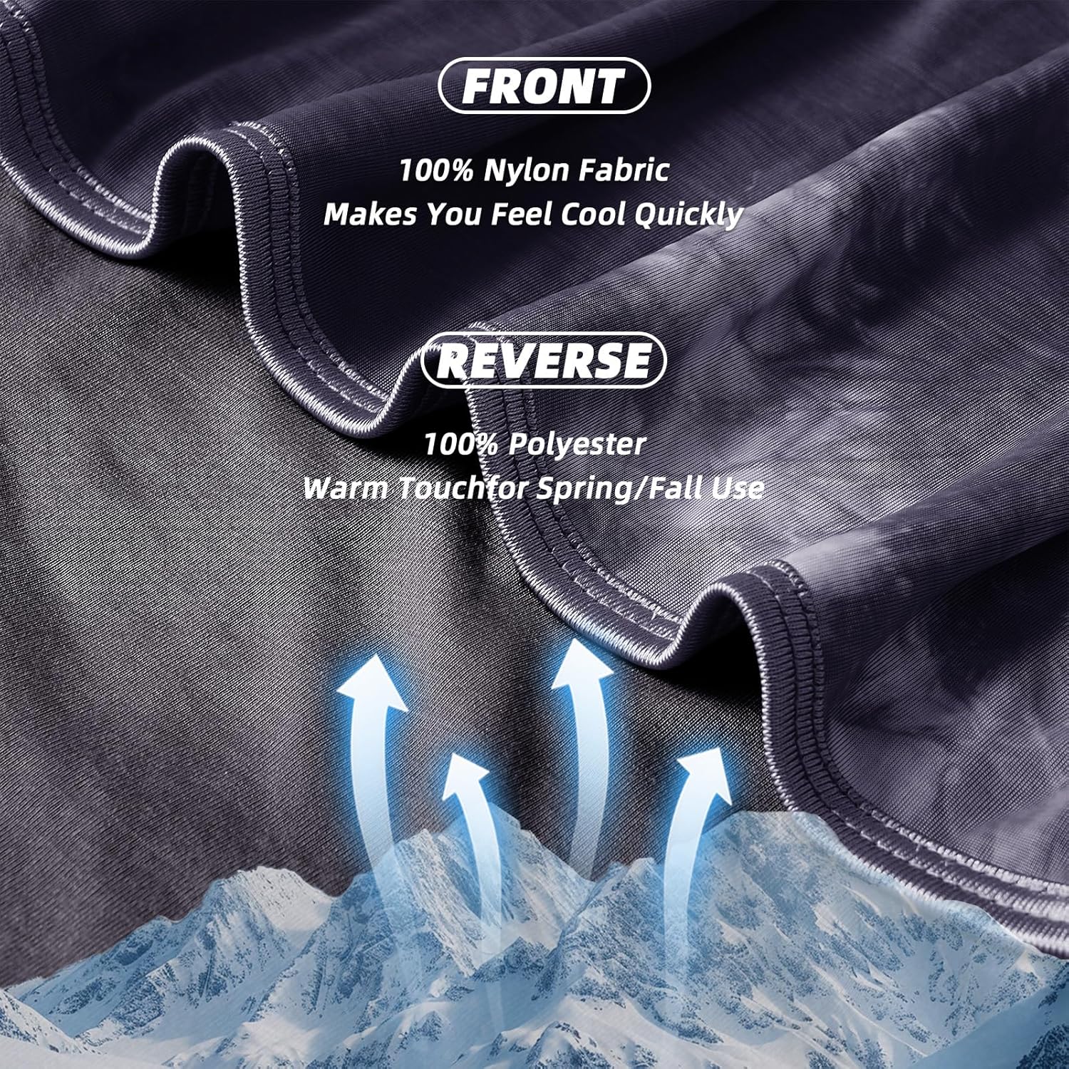 inhand Cooling Blanket Queen Size (90"x90"), Cooling Blankets for Hot Sleepers, Absorbs Heat to Keep Adults Cool for Summer Nights Sweats, Thin Cold Lightweight Blanket for Couch Bed, All Season Use - Image 4