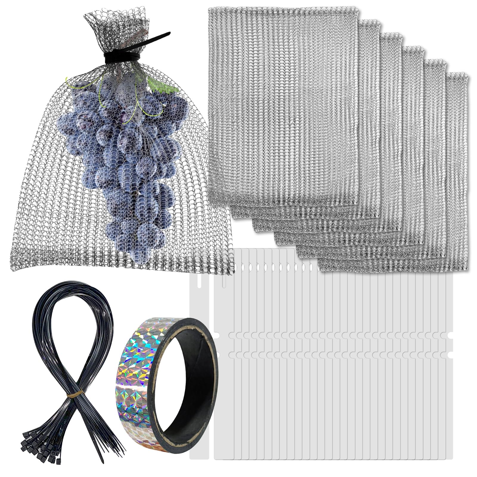 Photo 1 of CHolic Fruit Protection Wire Mesh Bags, 8x12 inch, 25-Pack