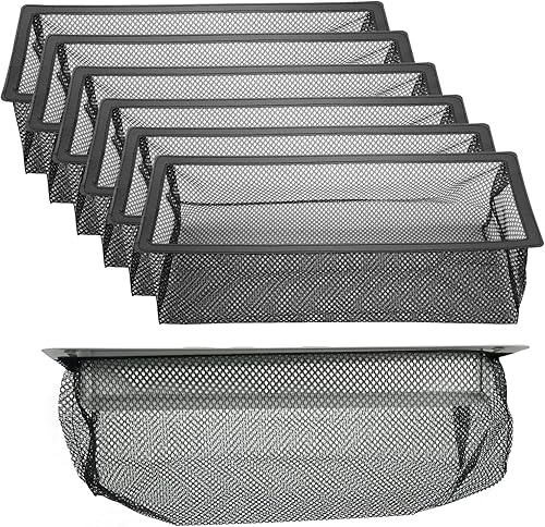 Trampa para cubierta de registro de piso, pantalla de cubierta de ventilación de aire para el hogar, 6 piezas (4 x 12 pulgadas)