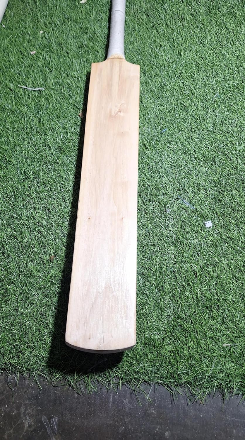Premium Kashmiri Willow Cricket Bat, Full Size, Natural Wood