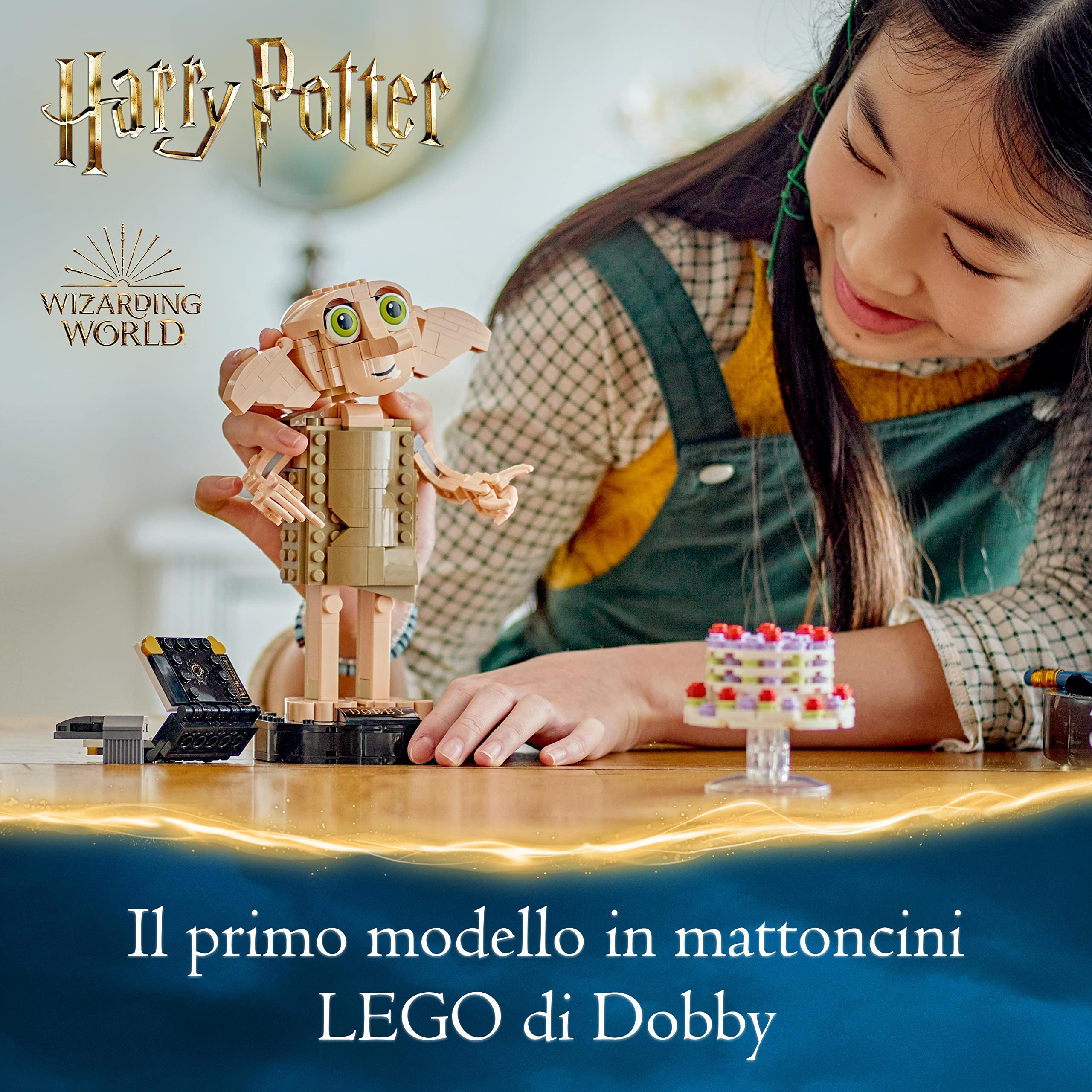 LEGO Harry Potter Dobby l'Elfo Domestico, Regalo per Ragazze, Ragazzi, Adolescenti e Tutti i Fan da 8 Anni in su, Modello Snodabile di Personaggio Iconico, Gioco da Collezione 76421