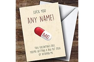 Funny Vitamin Me Valentine's Day Personalized Card for Unique Occasions